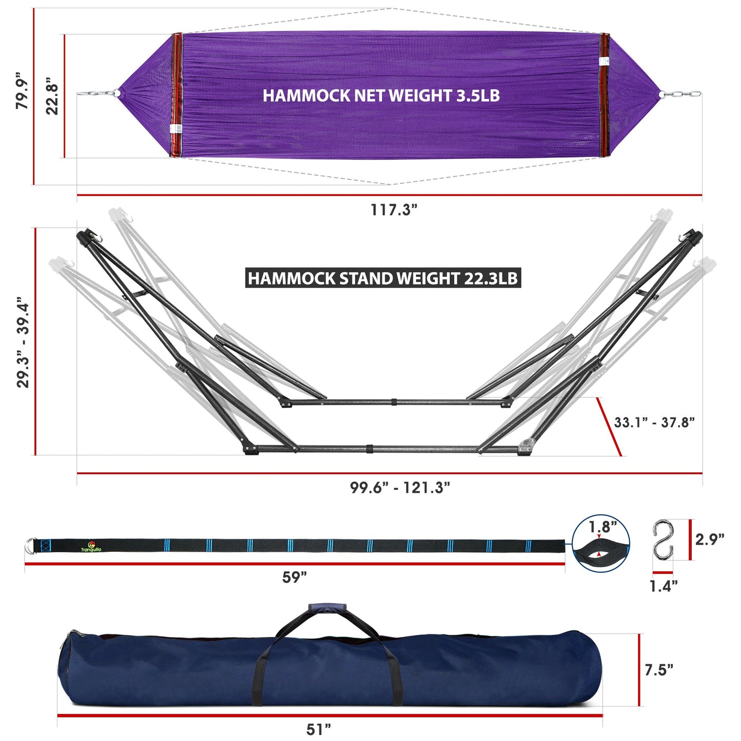 Comfort Set Original Hammock Stand