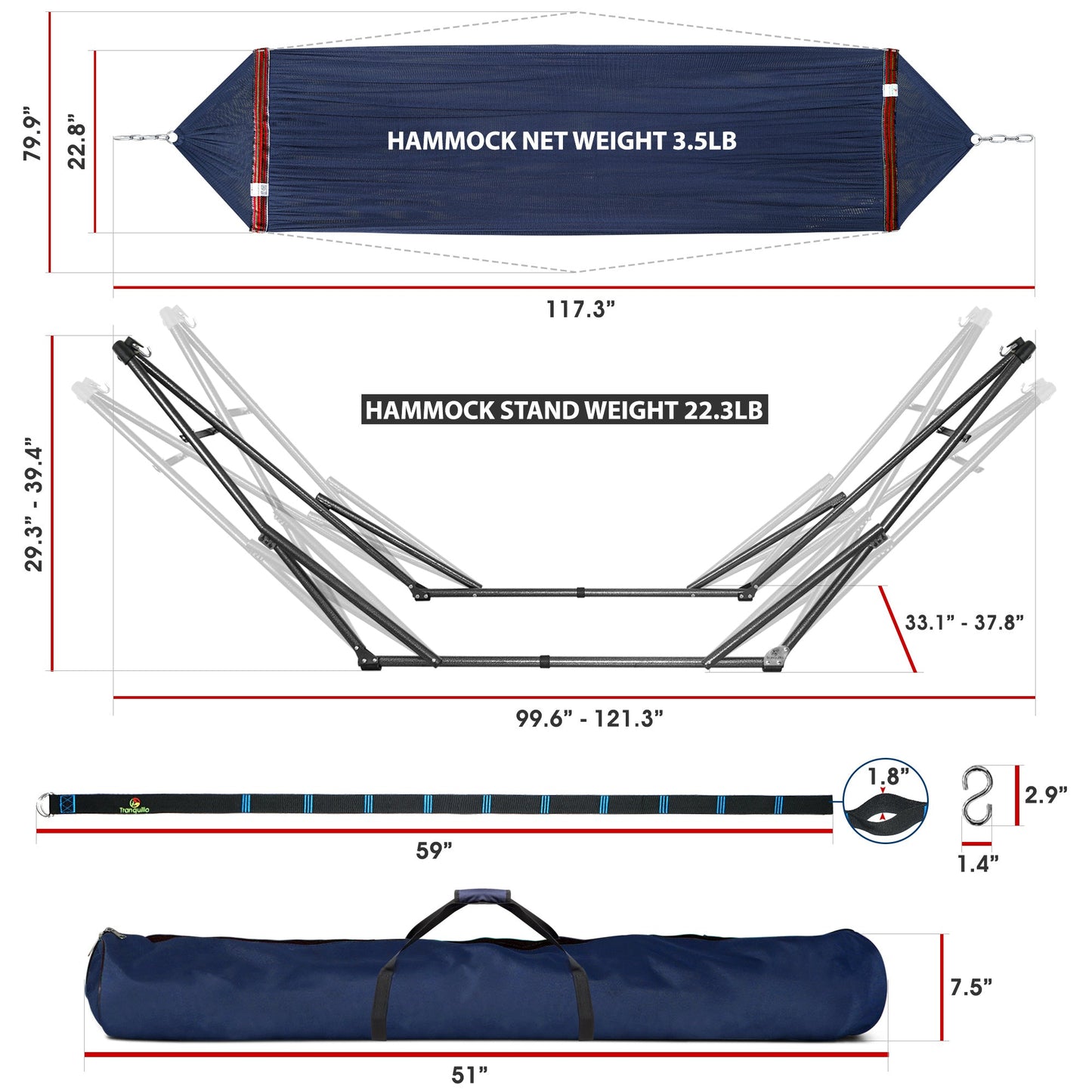 Comfort Set Original Hammock Stand