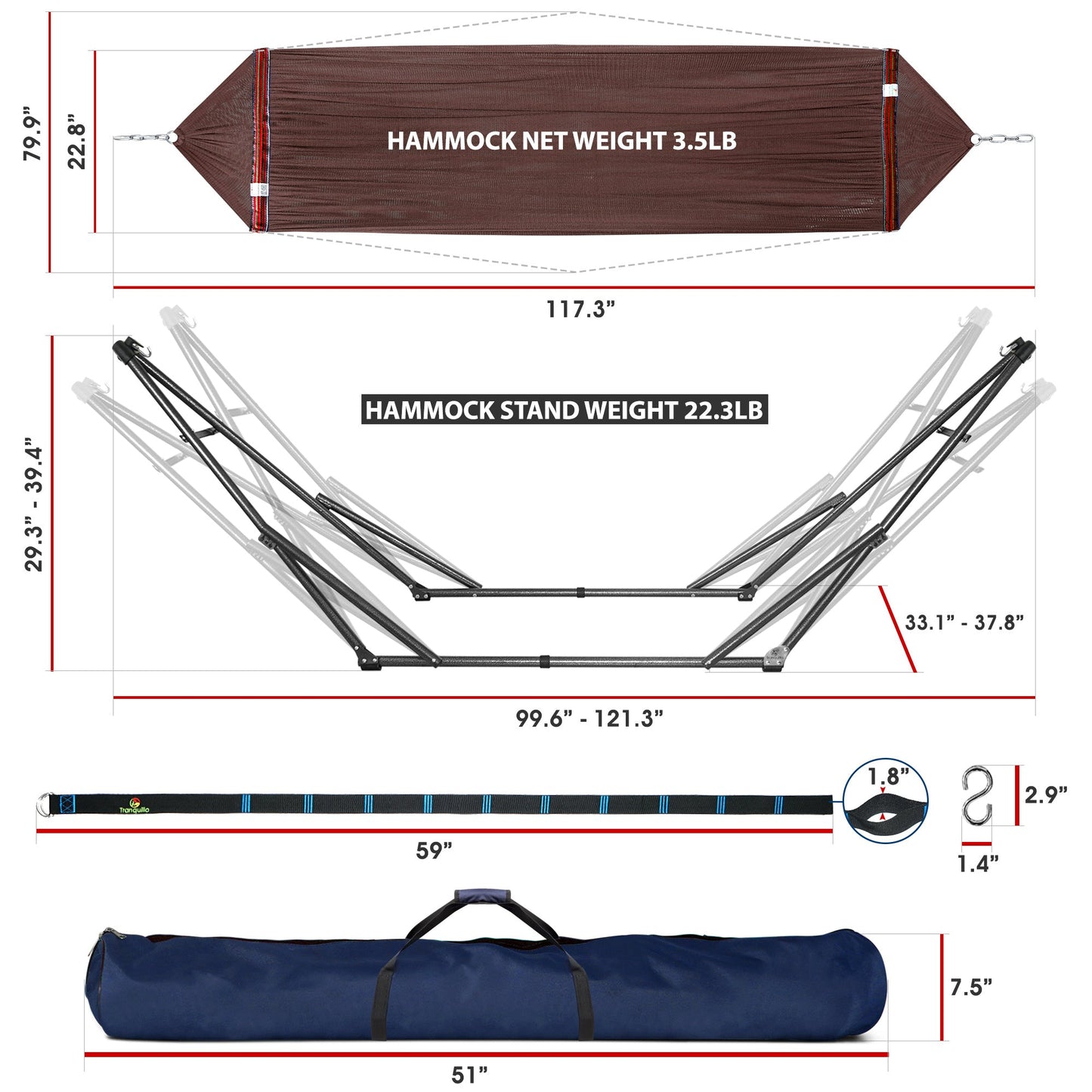 Comfort Set Original Hammock Stand