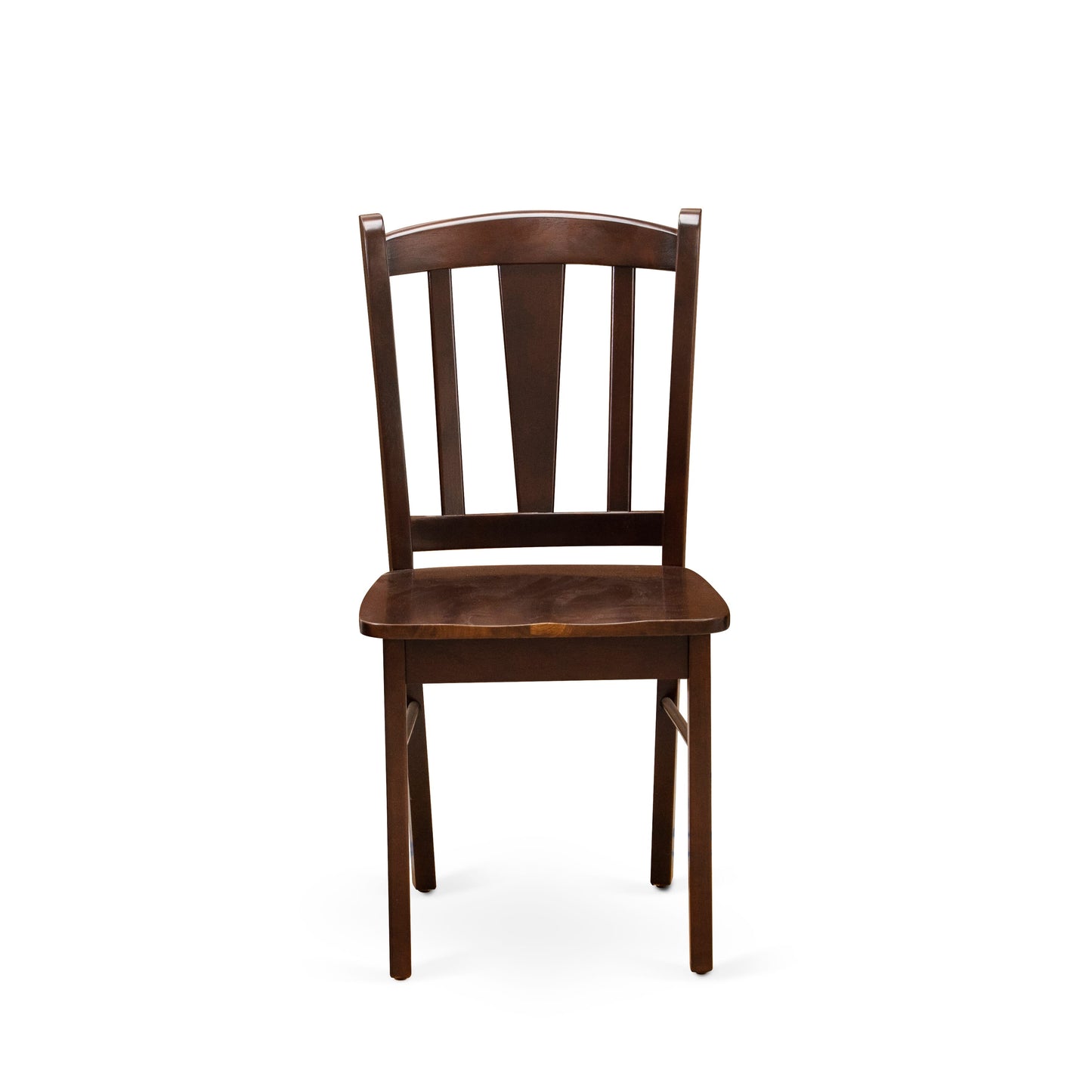 EAST WEST FURNITURE - ANDL3-MAH-W - 3-Piece Dinette Room Set- 2 Dining Room Chair and Dining Room Table - Wooden Seat and Slatted Chair Back - Mahogany Finish