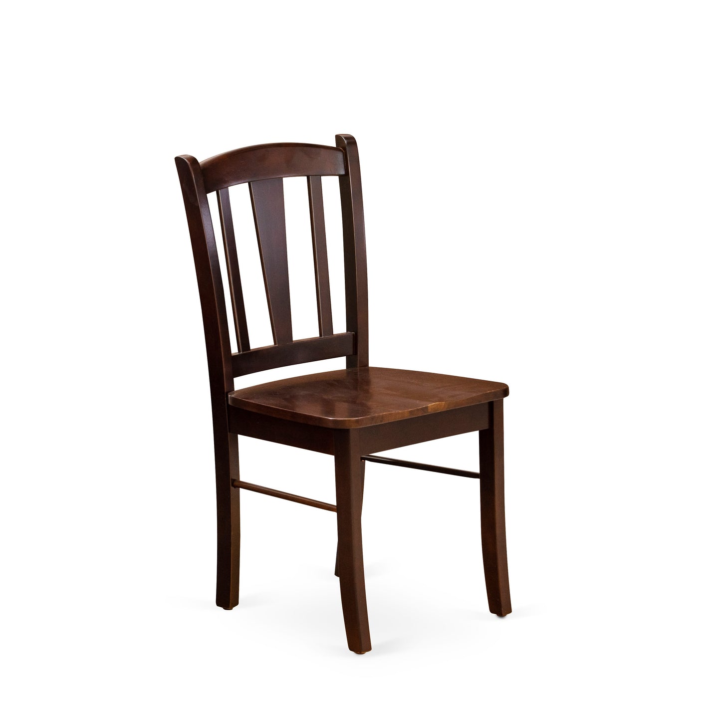 EAST WEST FURNITURE - ANDL5-MAH-W - 5-Piece Dining Room Table Set- 4 Wooden Chairs and Kitchen Table - Wooden Seat and Slatted Chair Back - Mahogany Finish