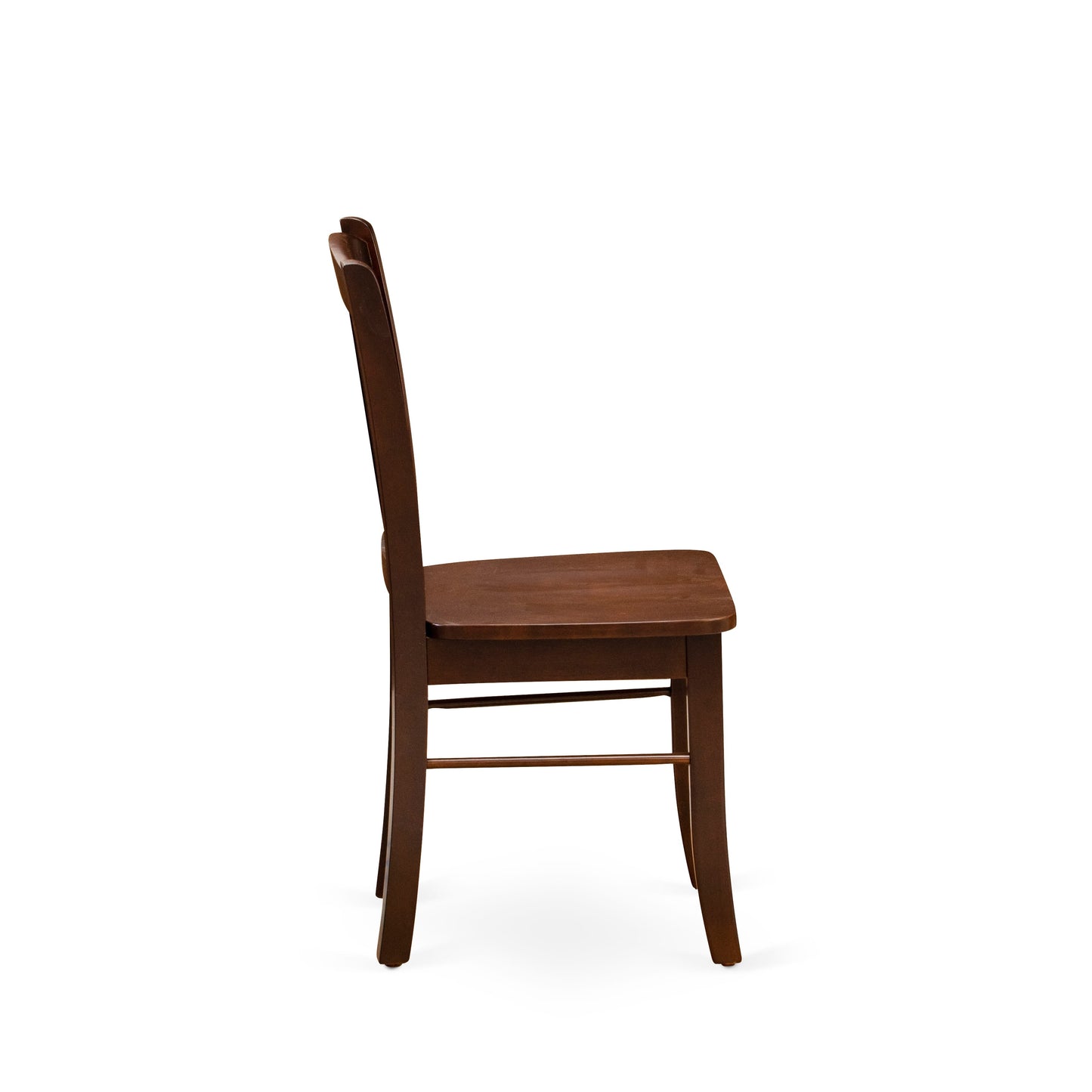 EAST WEST FURNITURE - ANDL5-MAH-W - 5-Piece Dining Room Table Set- 4 Wooden Chairs and Kitchen Table - Wooden Seat and Slatted Chair Back - Mahogany Finish
