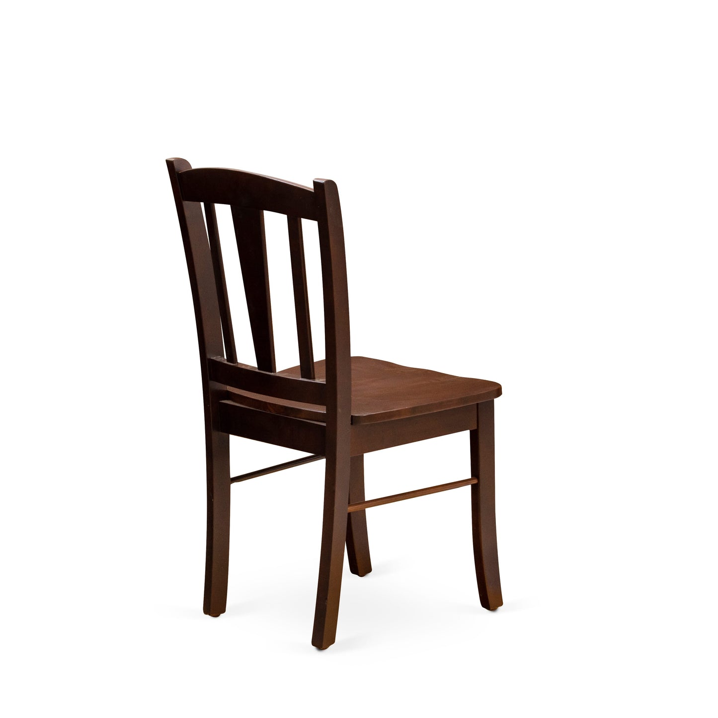 EAST WEST FURNITURE - ANDL3-MAH-W - 3-Piece Dinette Room Set- 2 Dining Room Chair and Dining Room Table - Wooden Seat and Slatted Chair Back - Mahogany Finish