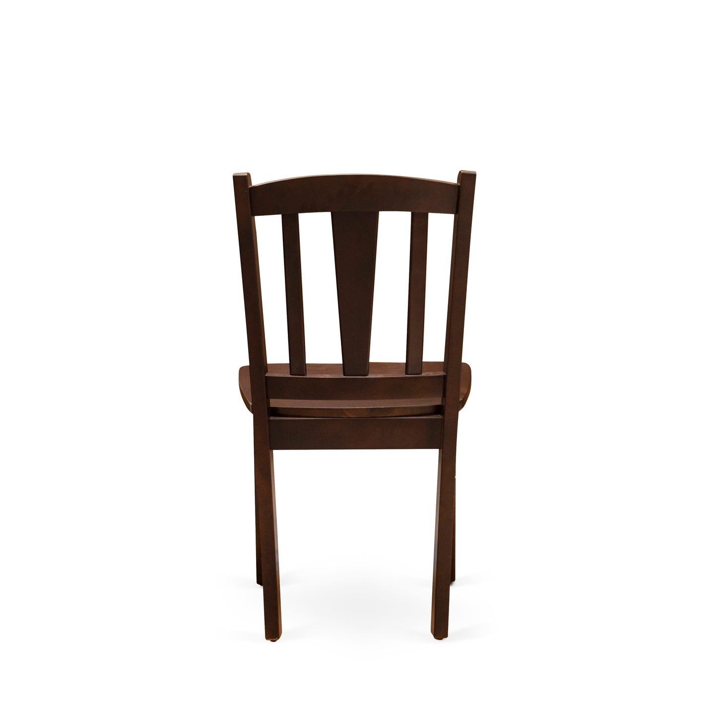 EAST WEST FURNITURE - ANDL5-MAH-W - 5-Piece Dining Room Table Set- 4 Wooden Chairs and Kitchen Table - Wooden Seat and Slatted Chair Back - Mahogany Finish