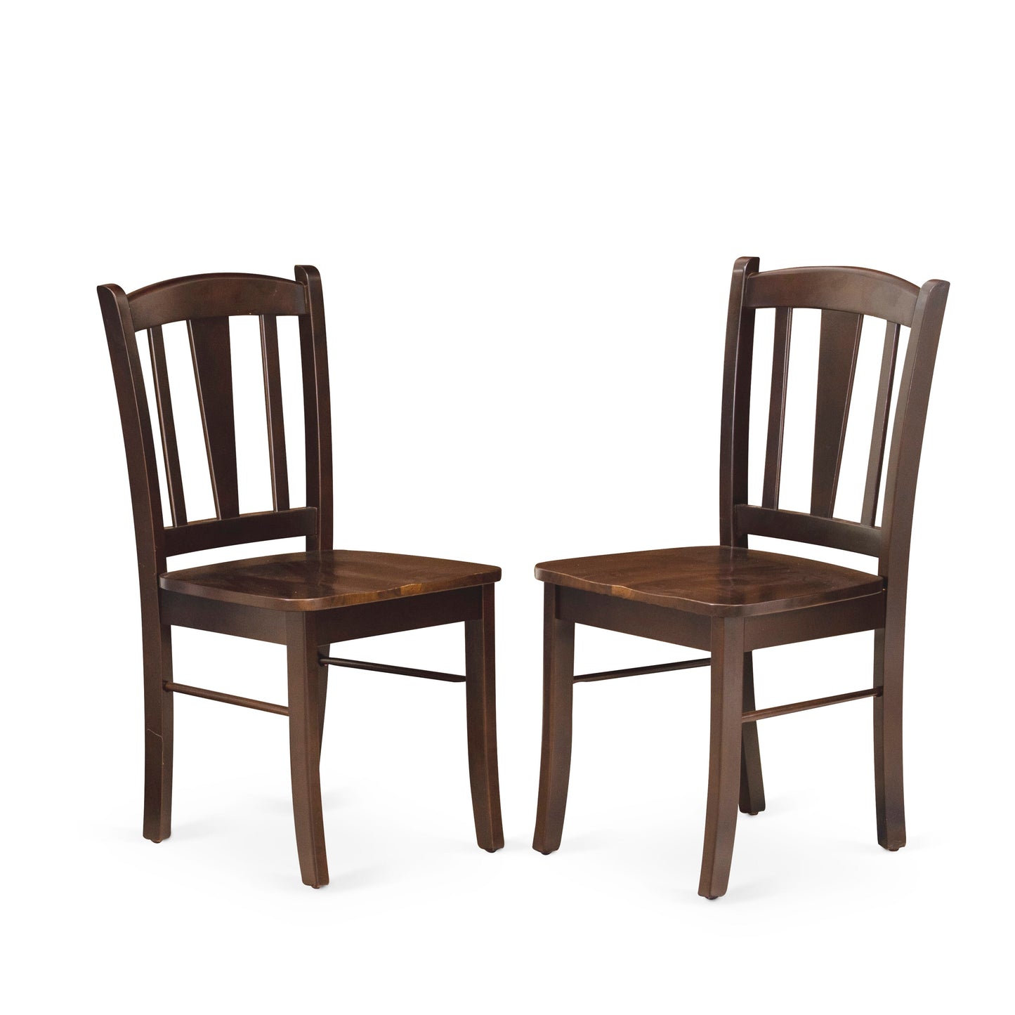 EAST WEST FURNITURE - ANDL5-MAH-W - 5-Piece Dining Room Table Set- 4 Wooden Chairs and Kitchen Table - Wooden Seat and Slatted Chair Back - Mahogany Finish