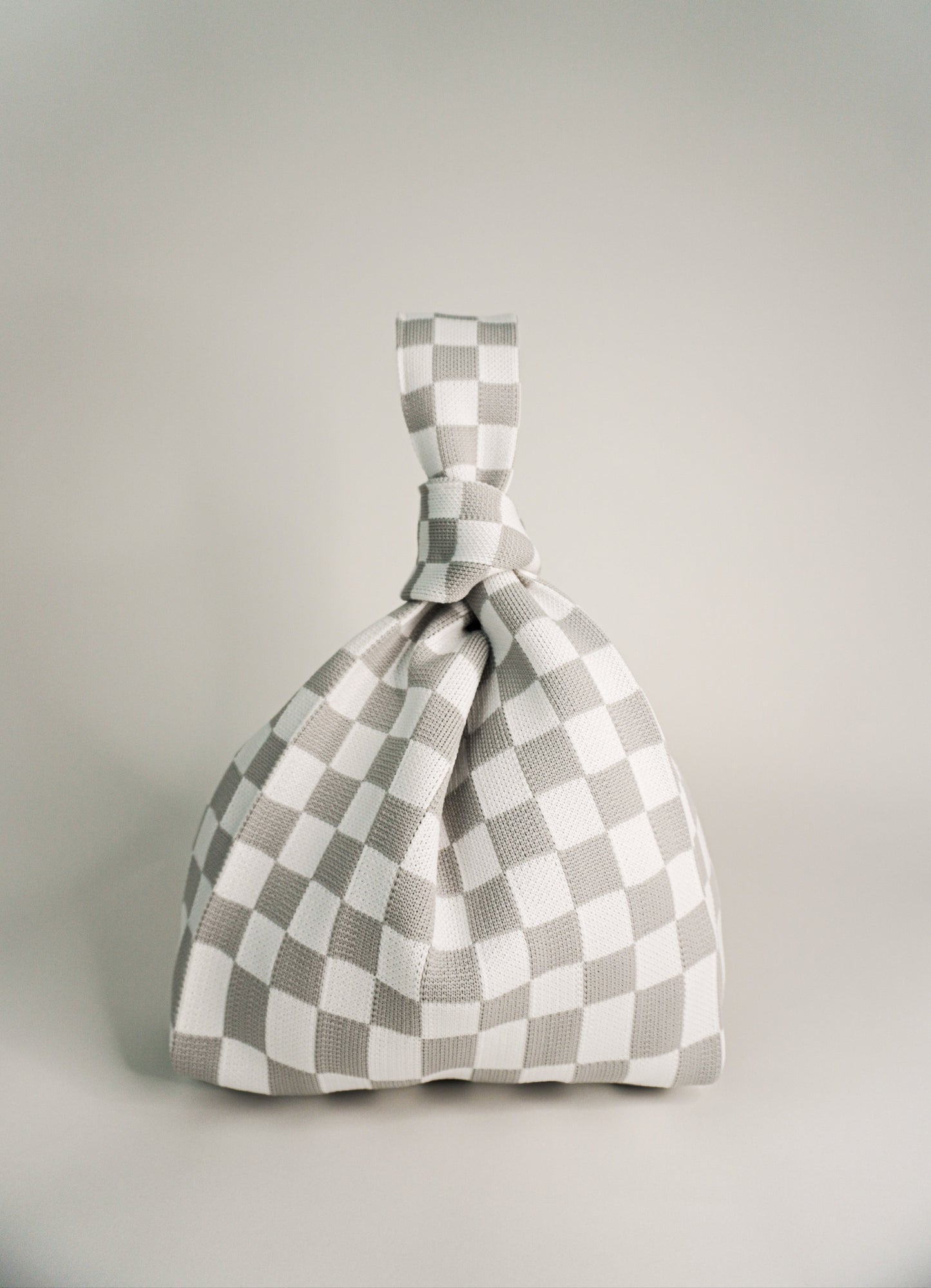 Classic Checkered Grey Handbag