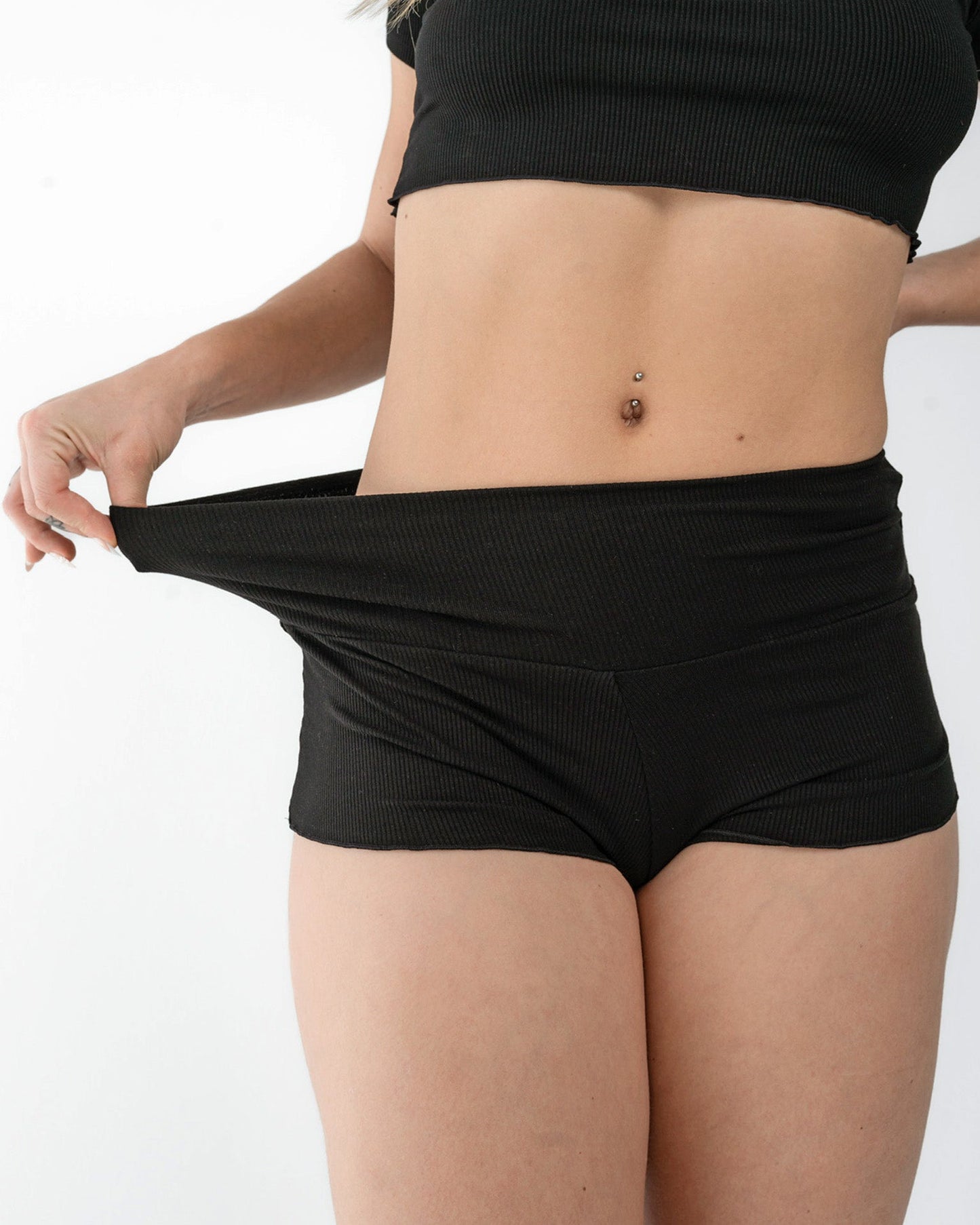 90s Boyshort - CloudRib™ Black