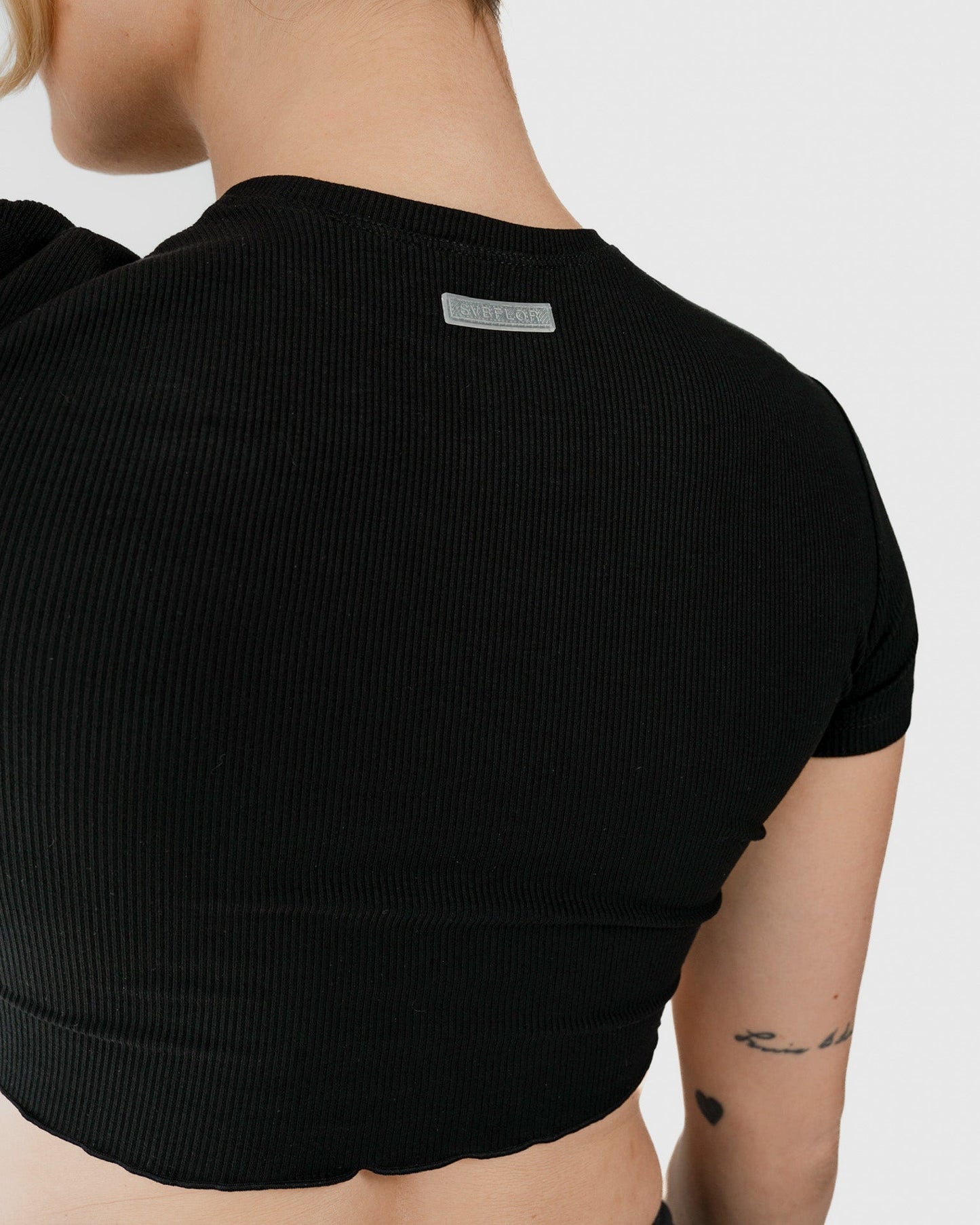 90s Baby Tee - CloudRib™ Black