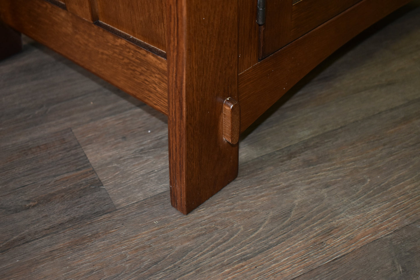 Mission Style Solid Oak Nightstand Model A3 - Walnut Stain