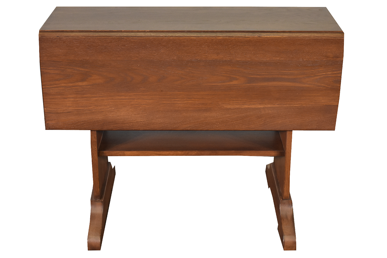 Mission Solid Oak Drop Leaf Dining Table - Walnut (W1)