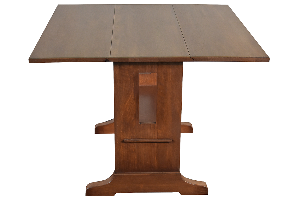 Mission Solid Oak Drop Leaf Dining Table - Walnut (W1)