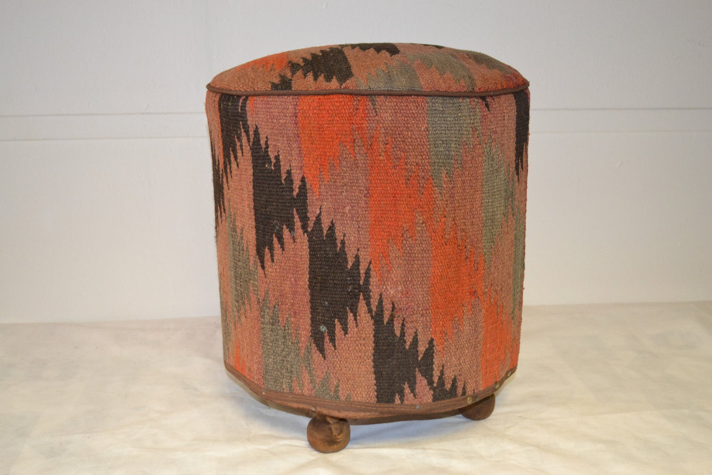 Rug Pouf/ Rug Sitting Stool / Rug Ottoman / Kilim Sitting Stool / Stools # 95