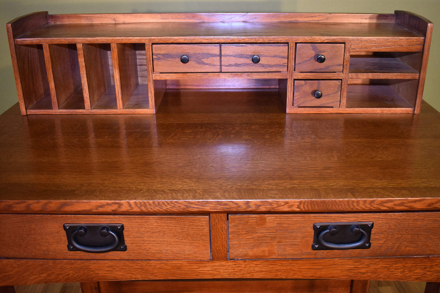 Mission Style Library Table with Removable Organizer