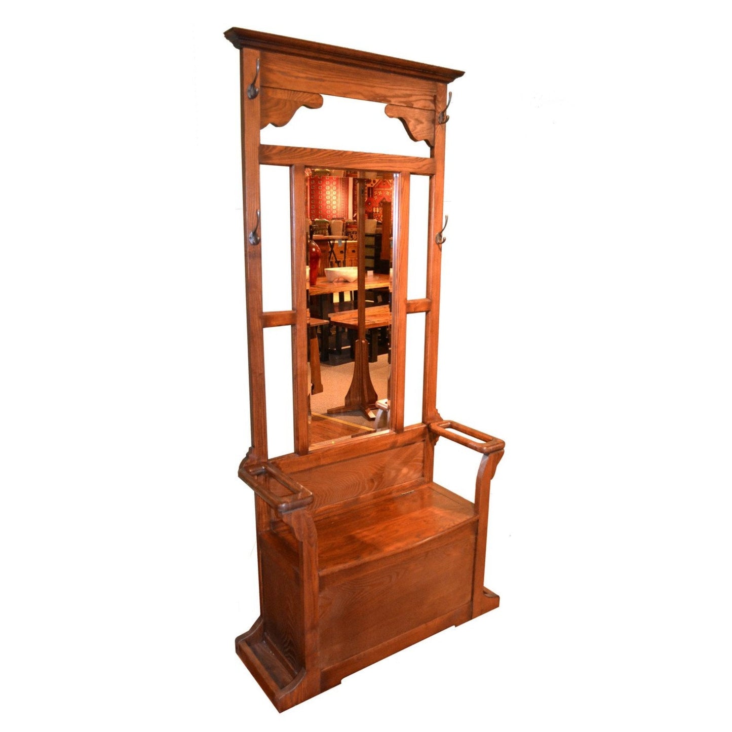 Oak Hall Tree with Storage Trunk