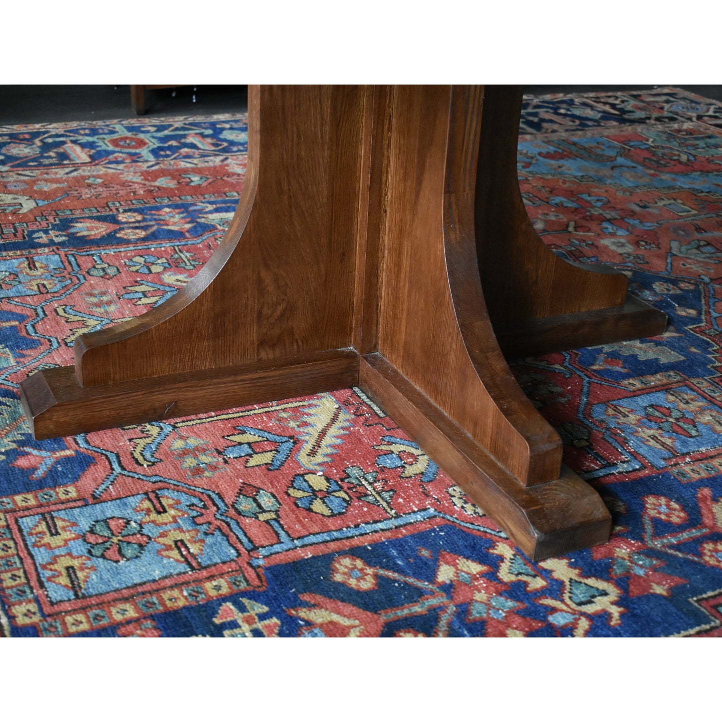Mission Quarter Sawn Oak 2 Leaf Round Dining Table Set w/ 6 Chairs