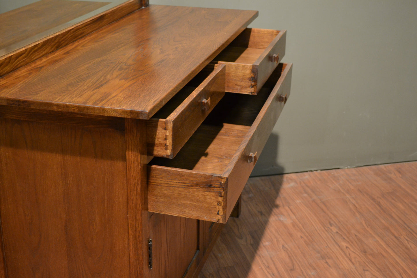 Mission Buffet Cabinet with Mirror - Dark - 50"