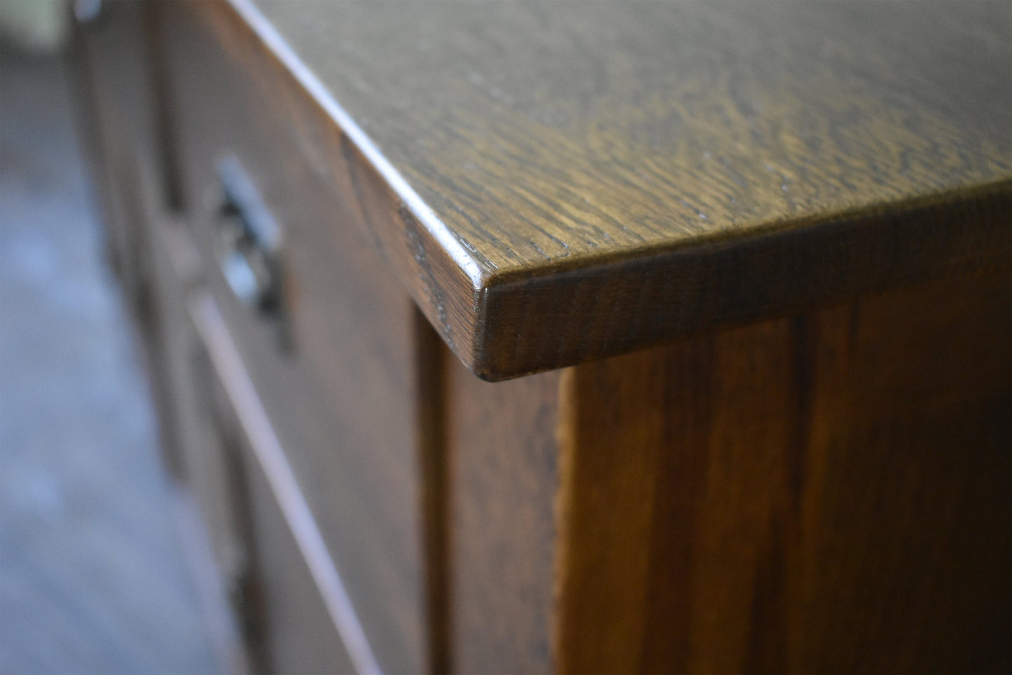 Mission Solid Oak 3 Drawer 3 Door Sideboard - Walnut (AW) - 59"