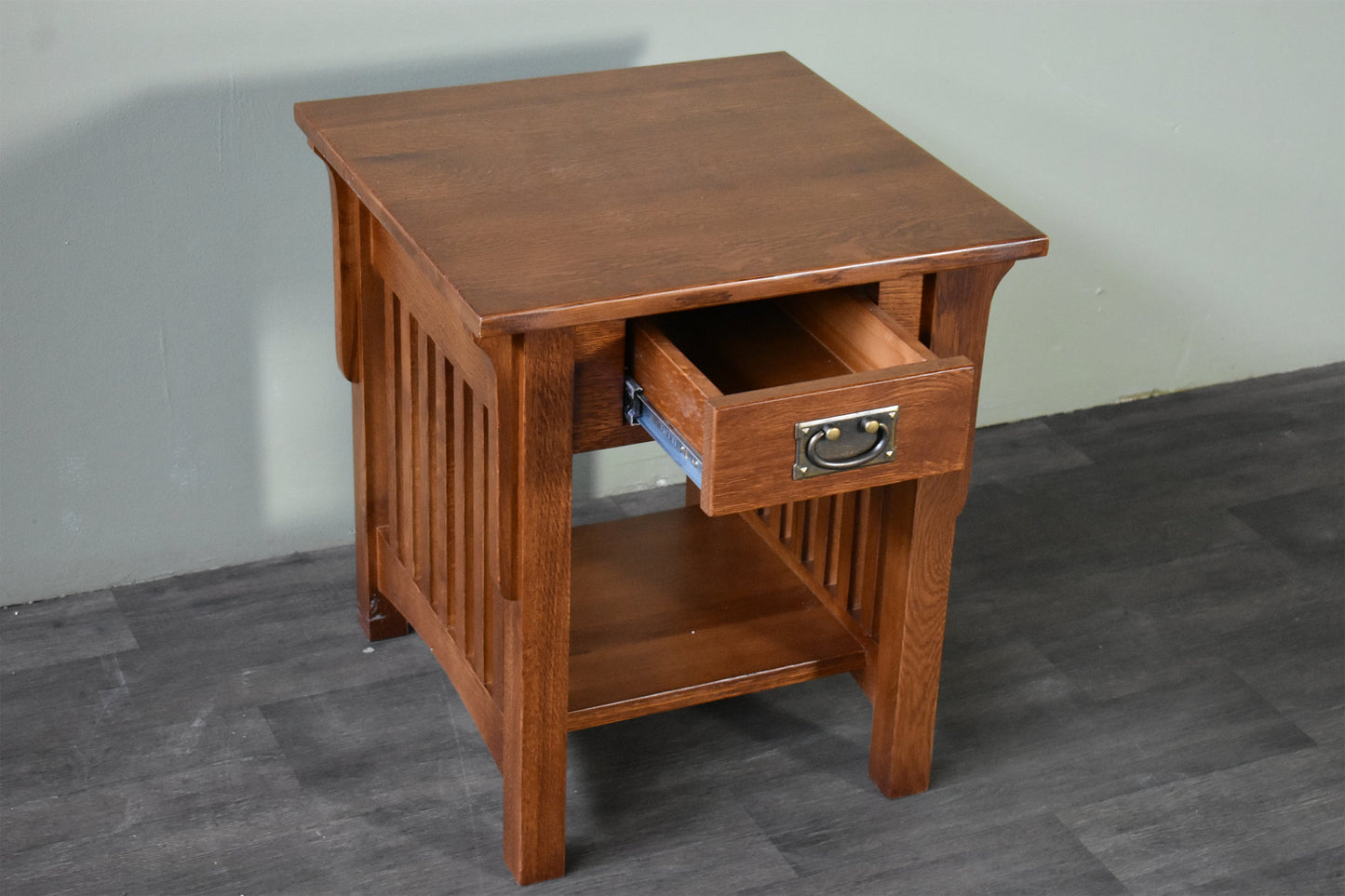*Mission 1 Drawer Crofter End Table - Golden Brown (GB1)