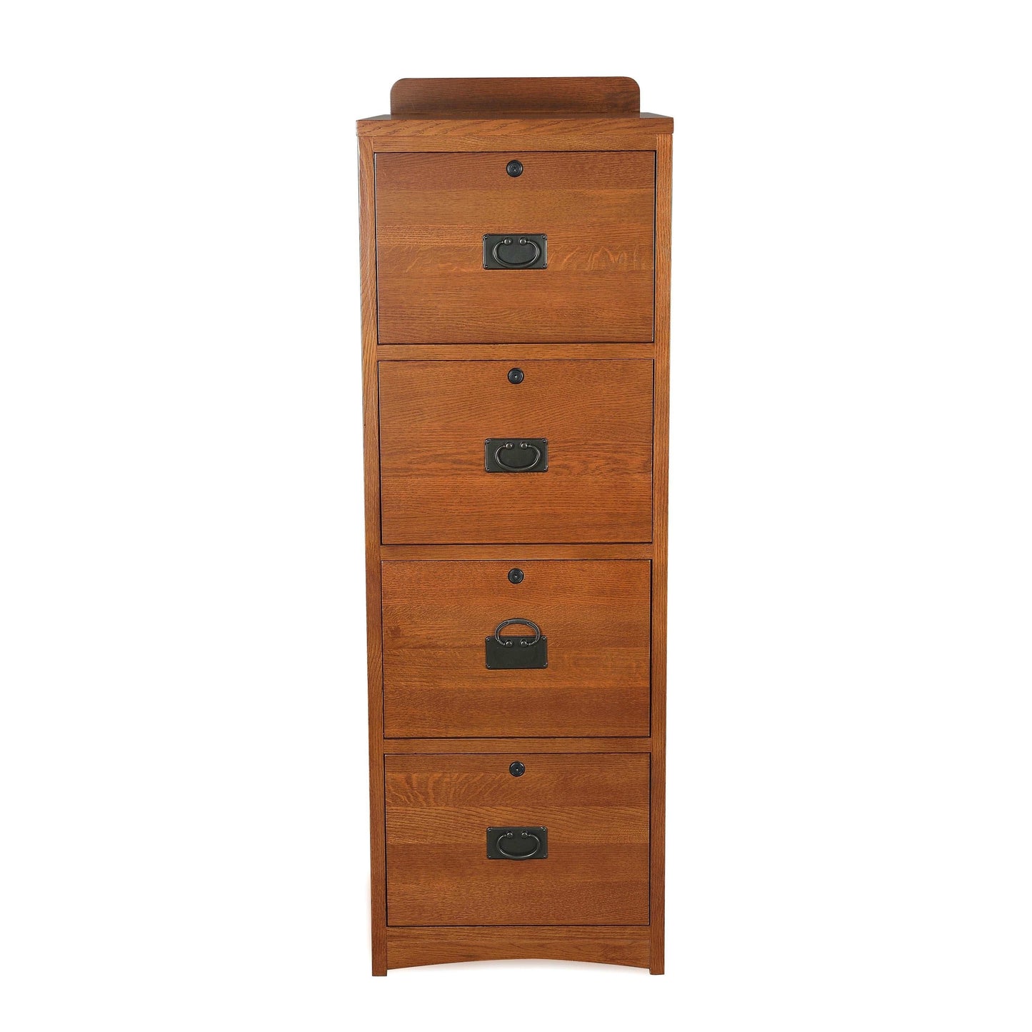 Mission Solid Oak 4 Drawer File Cabinet - Michaels Cherry