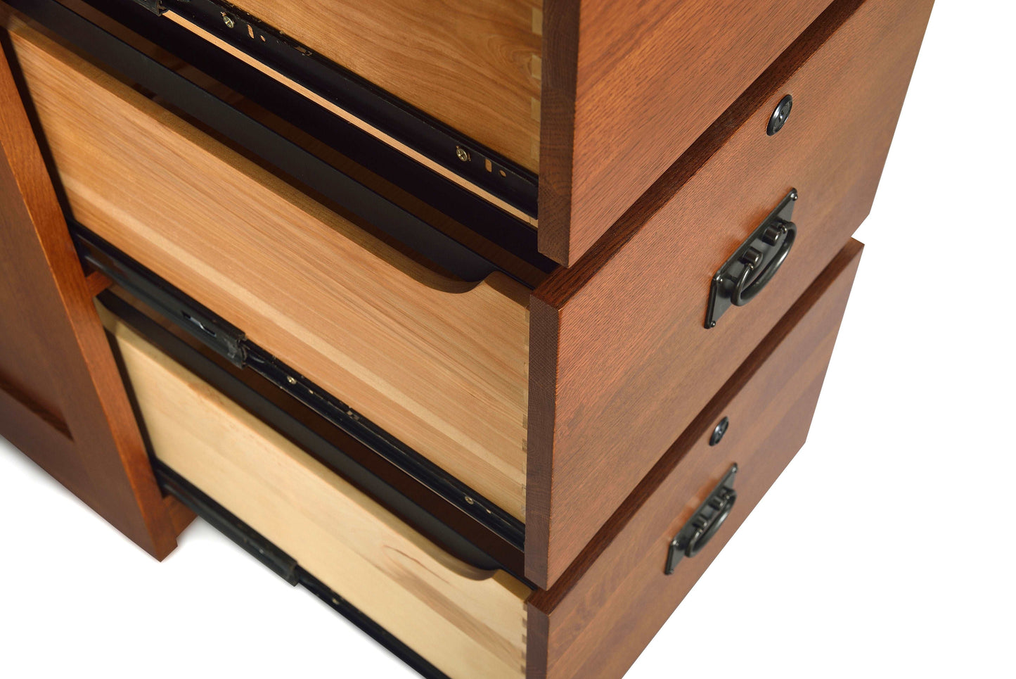 Mission Solid Oak 4 Drawer File Cabinet - Michaels Cherry