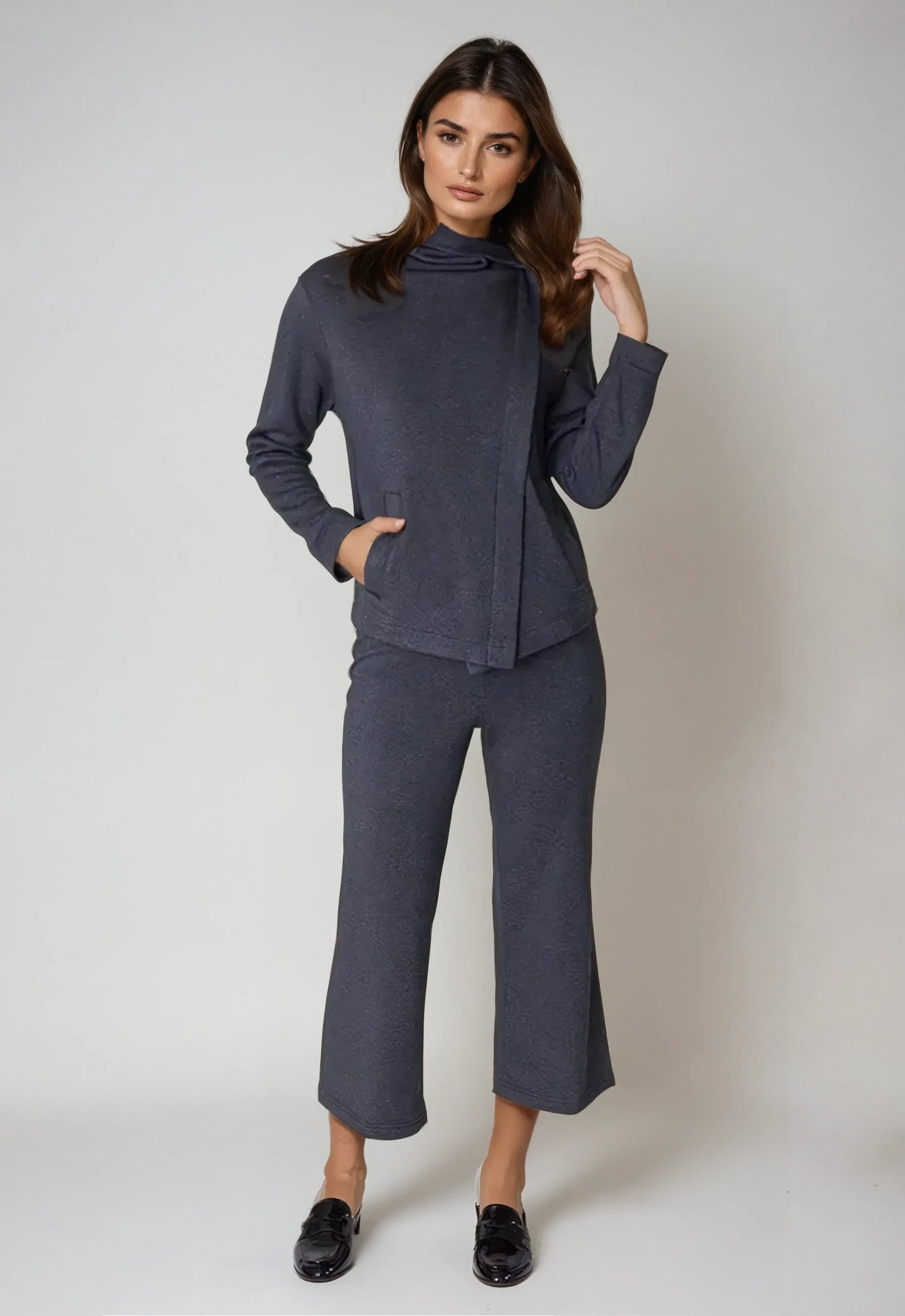 Dakota Hoodie Sweatshirt Jacket - Charcoal