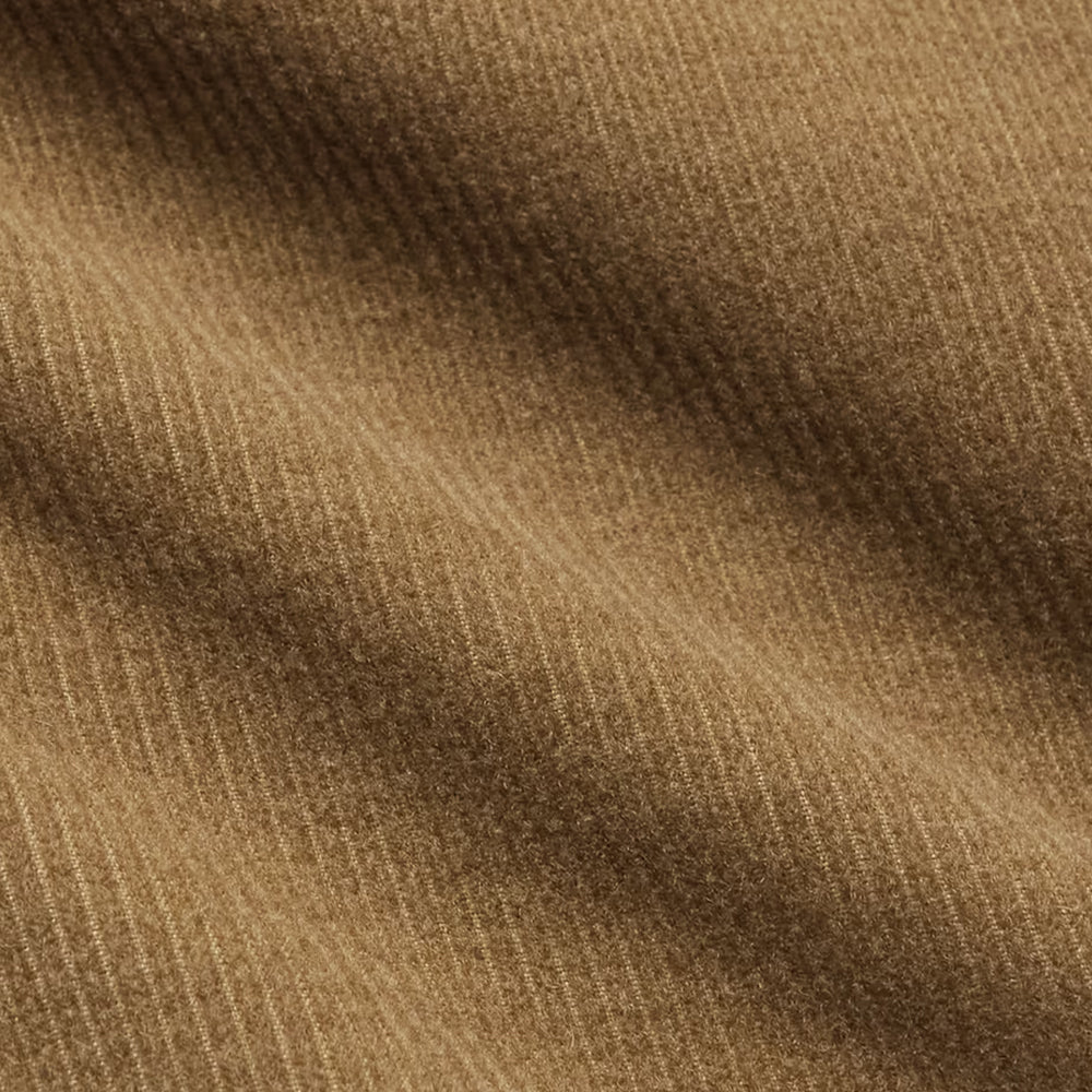 Dark Brown Shearling Collar Corduroy Jacket