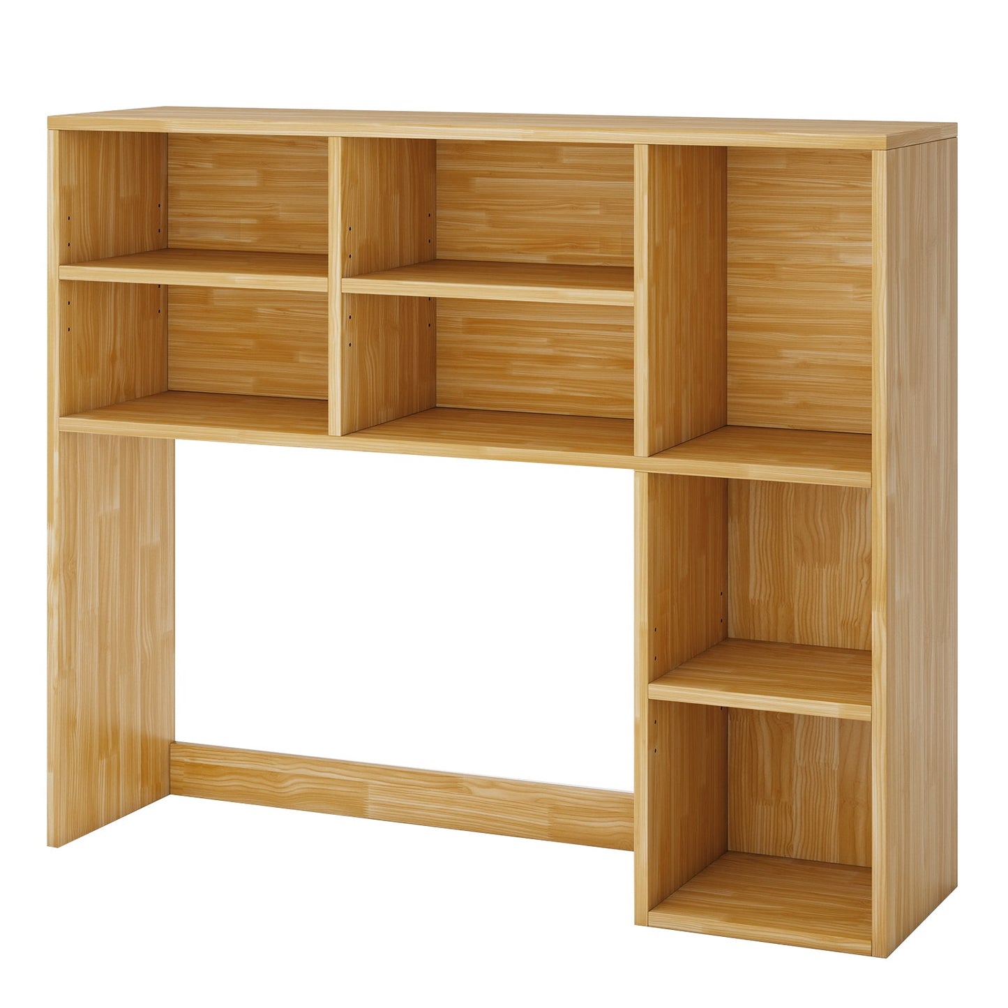 Desktop Bookshelf with 7 Open Cubbies and 3 Adjustable Shelves