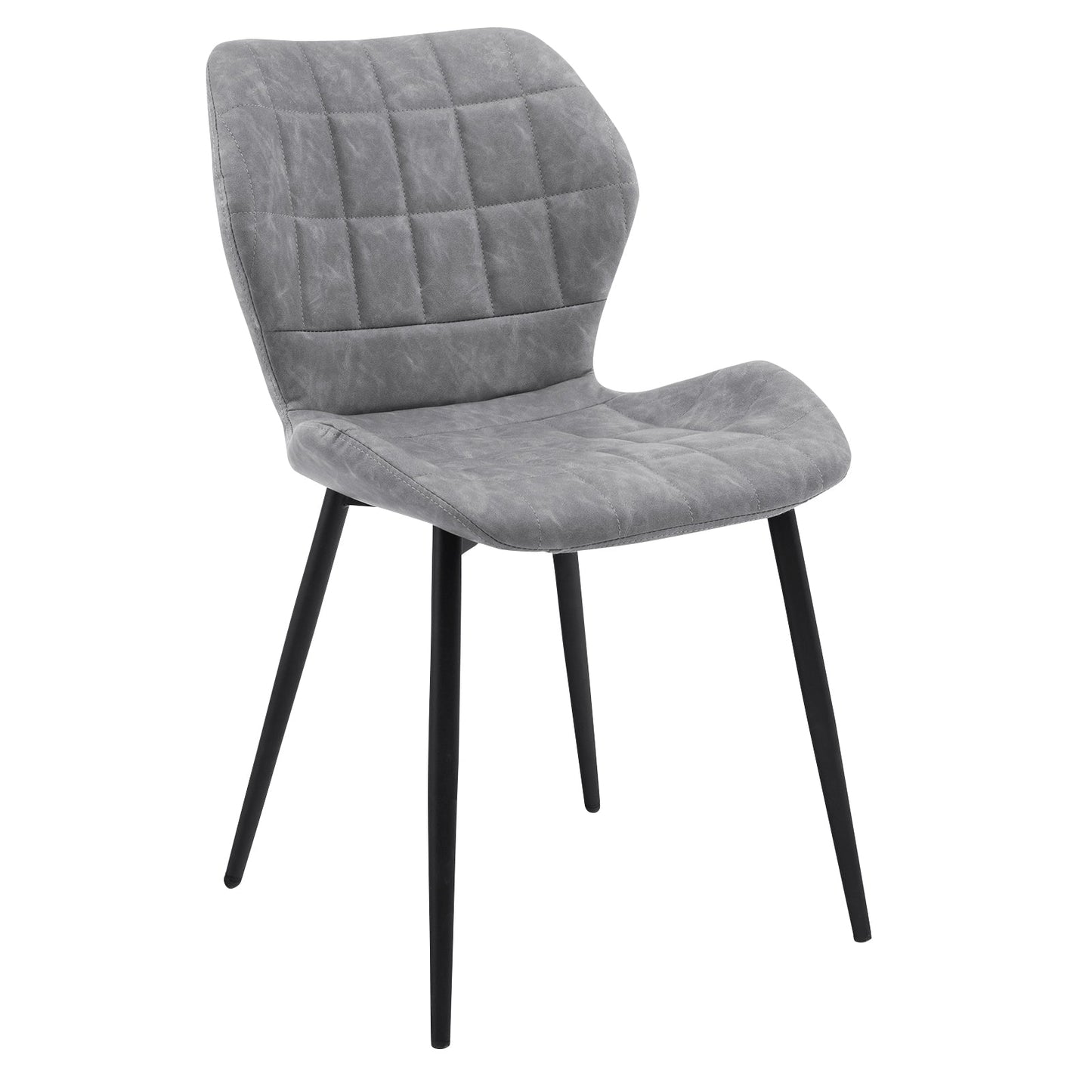 Dining Chairs Set of 2 with Padded Back Metal Legs and Adjustable Foot Pads