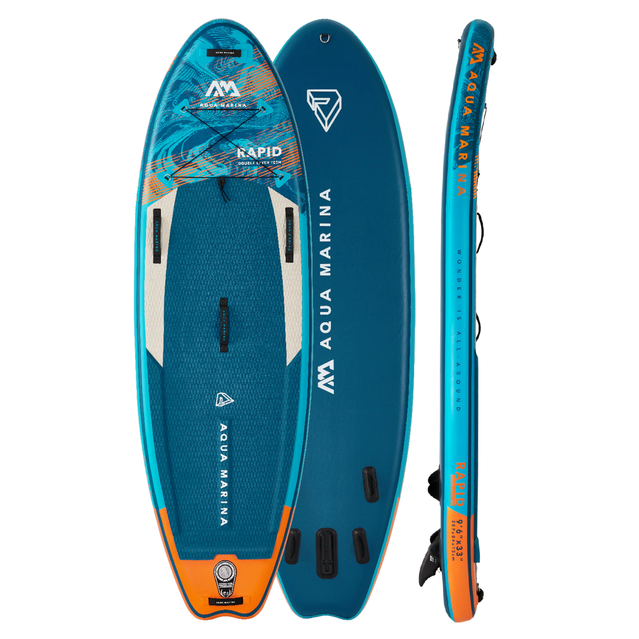 Aqua Marina RAPID 9'6" Inflatable Paddle Board River SUP
