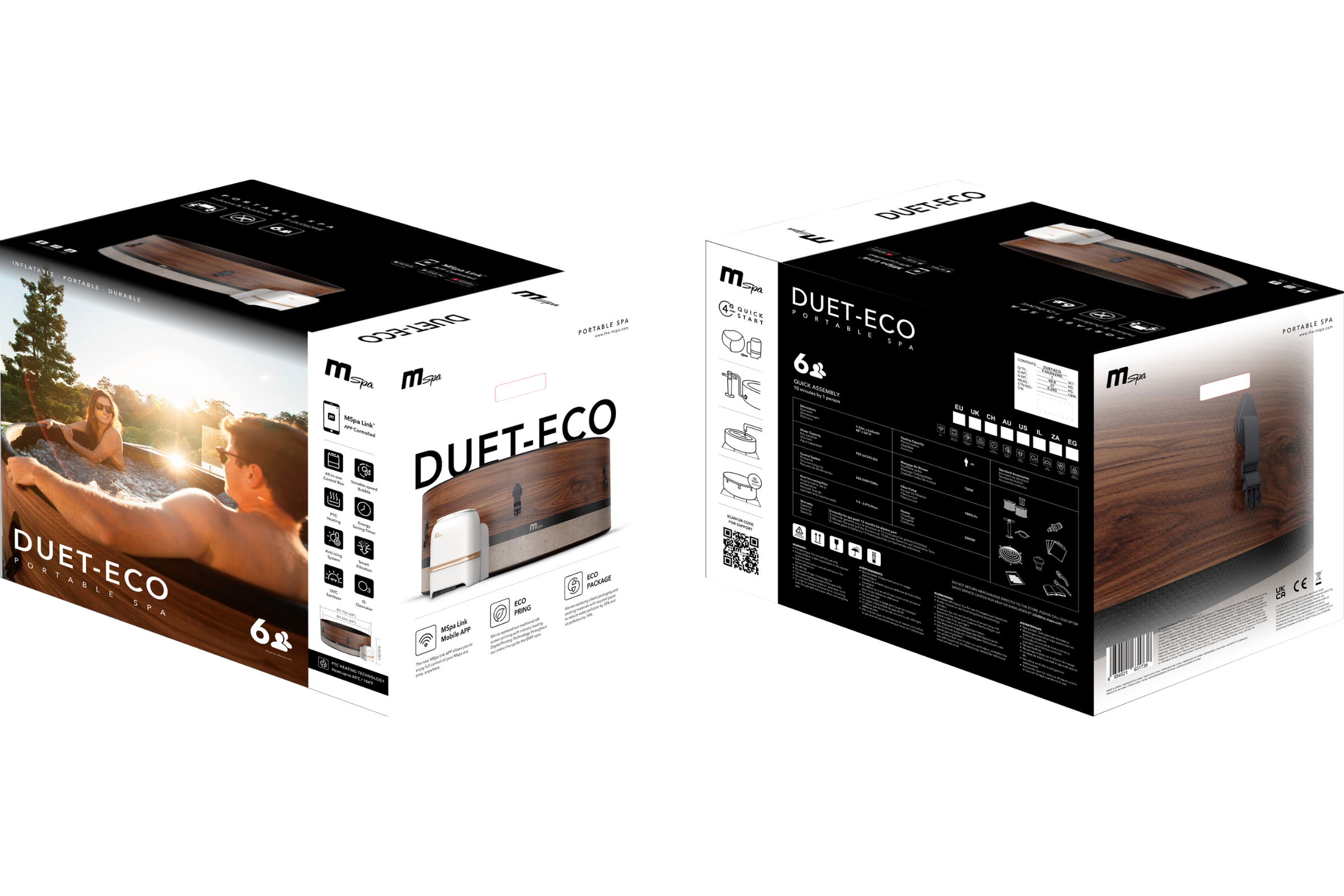 MSPA | DUET | Verto Series | Rigid Hot Tub & Spa | Upto 6 Person