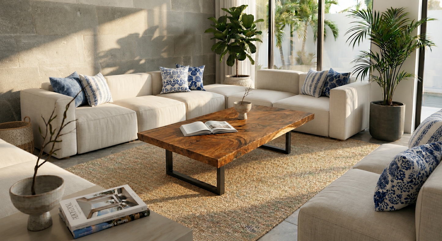 Suar Slab Coffee Table 60" X 35"
