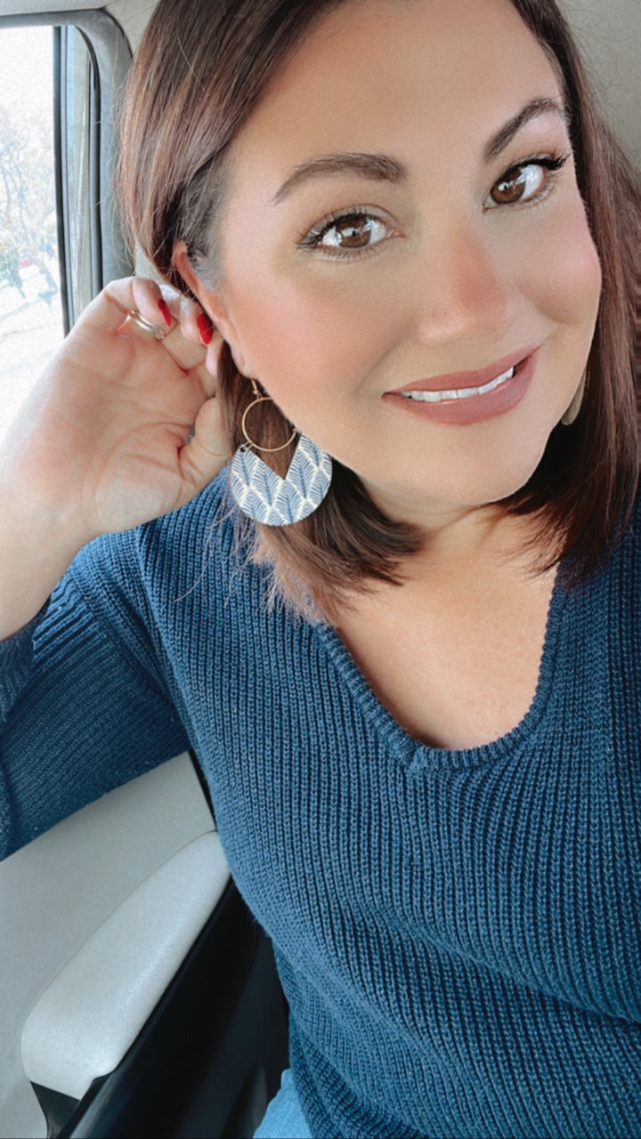 Indigo Fern Earrings