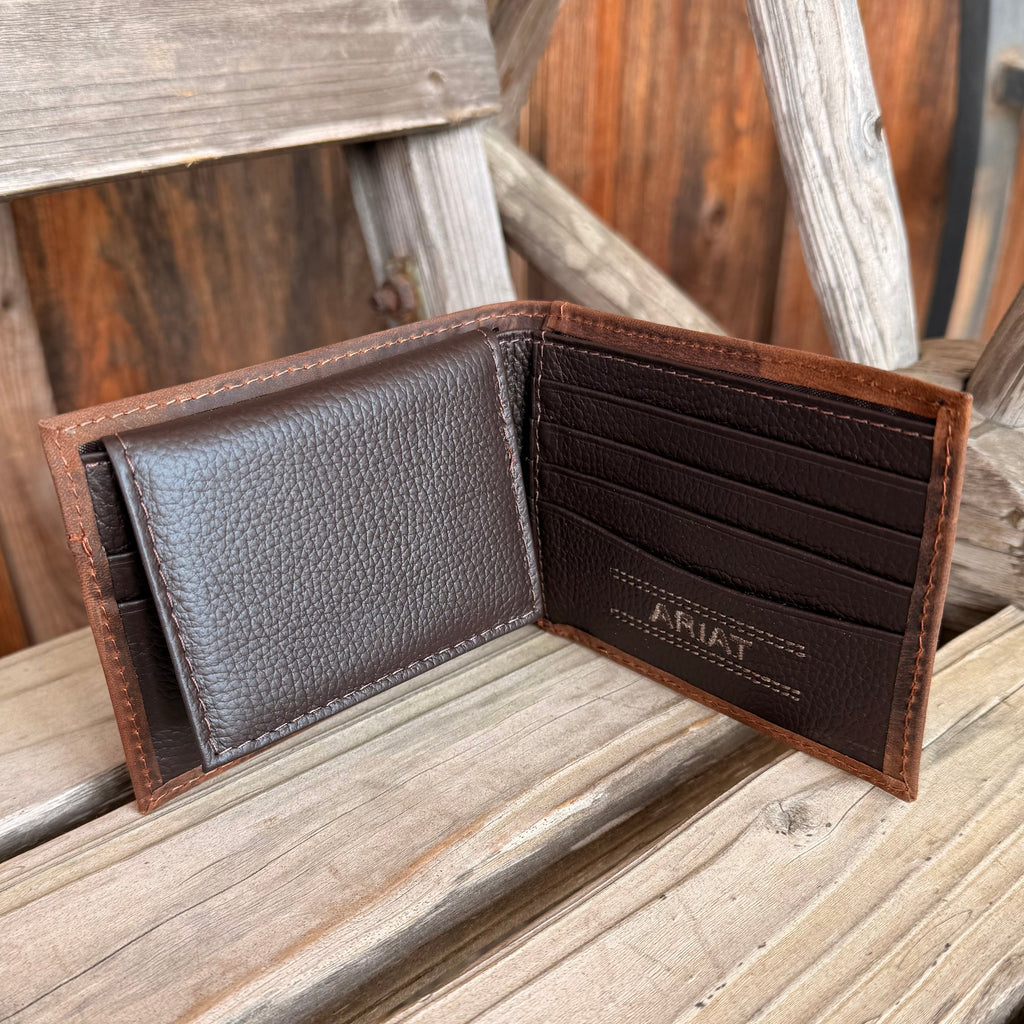 Brown Scroll Bi-Fold Wallet | Ariat