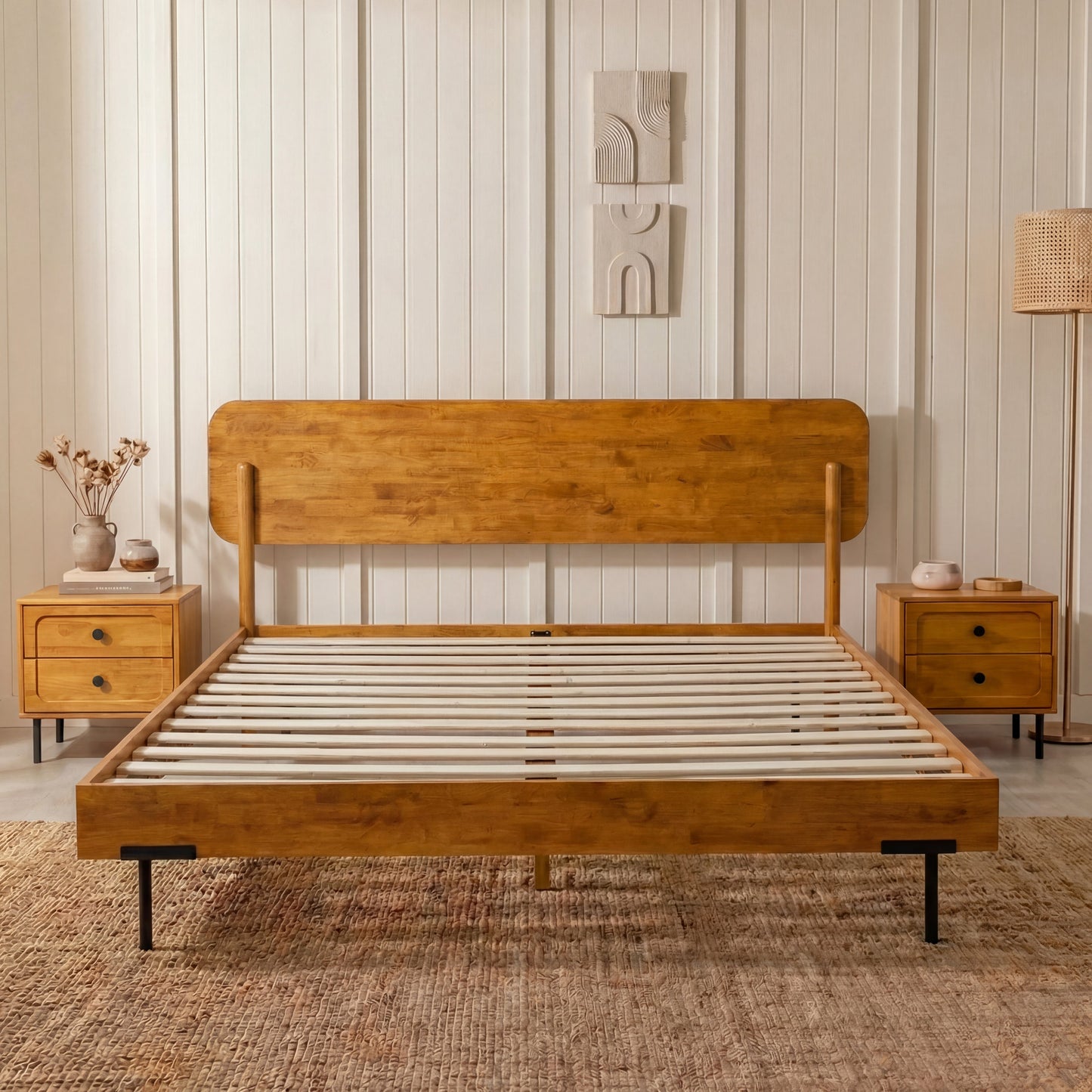 Frida Solid Wood Bed Frame