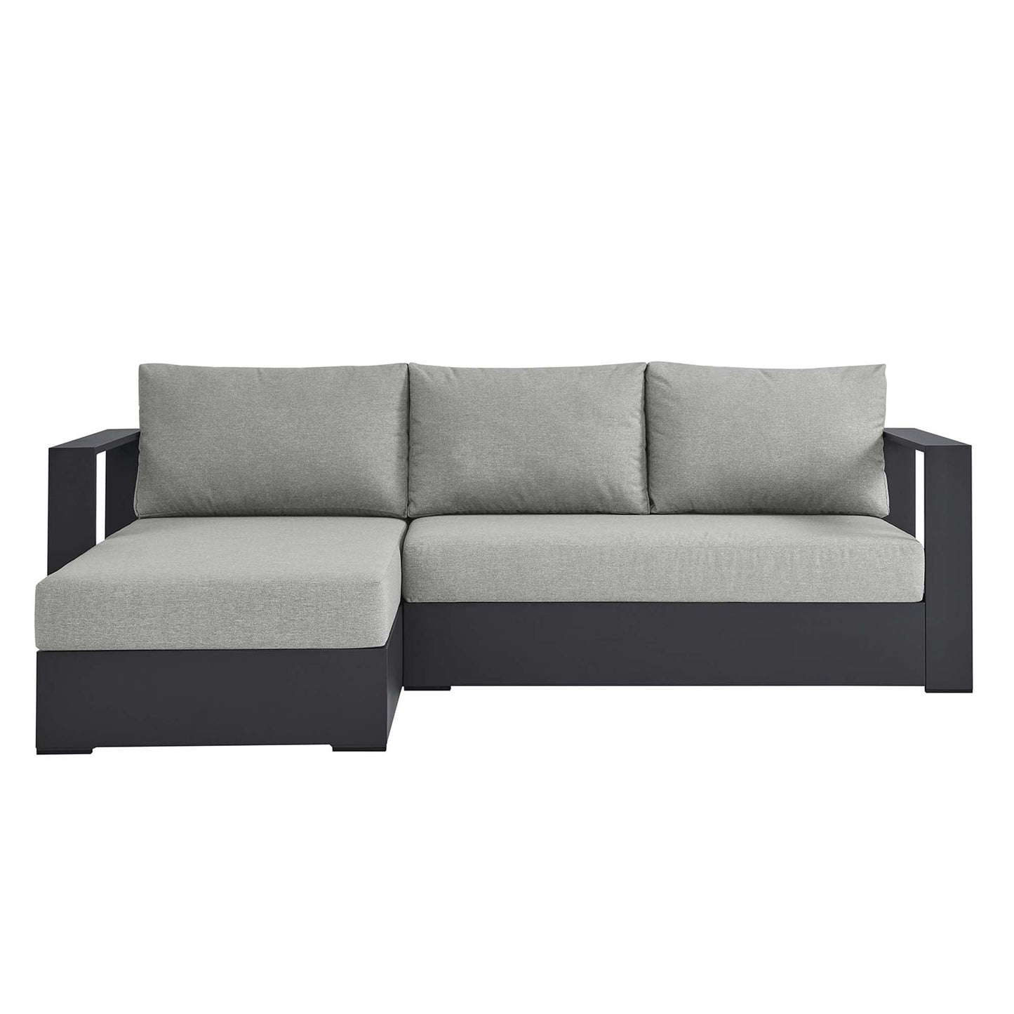 Tahoe 2-Piece Outdoor Patio Powder-Coated Aluminum Sectional Sofa Set
