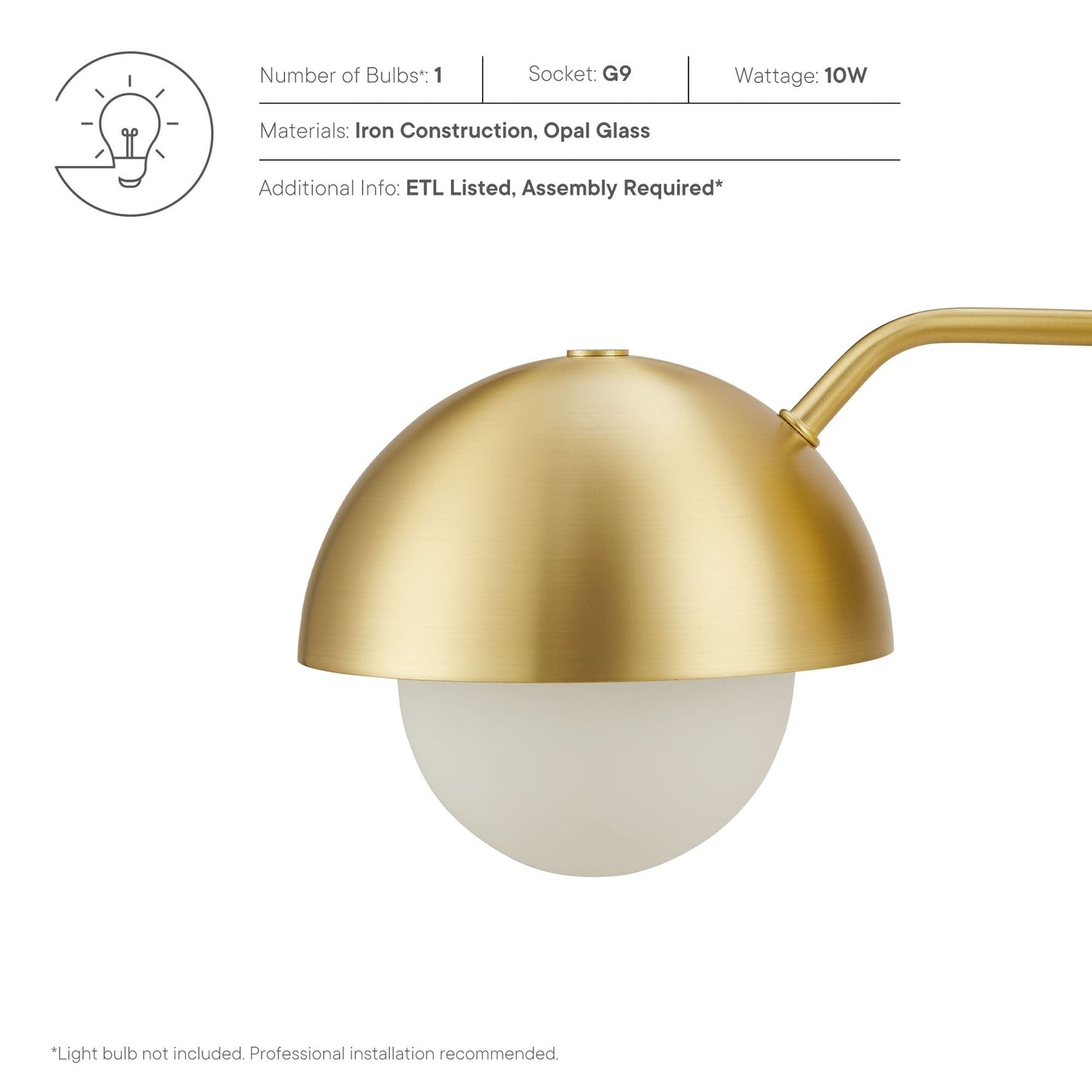 Eclipse Globe Wall Sconce by Modway