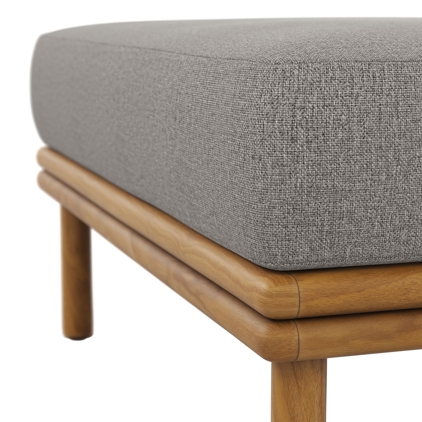 Wren Outdoor Patio Teak Wood Ottoman By Modway
