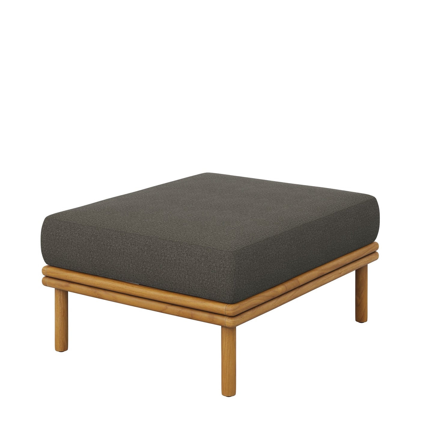 Wren Outdoor Patio Teak Wood Ottoman By Modway