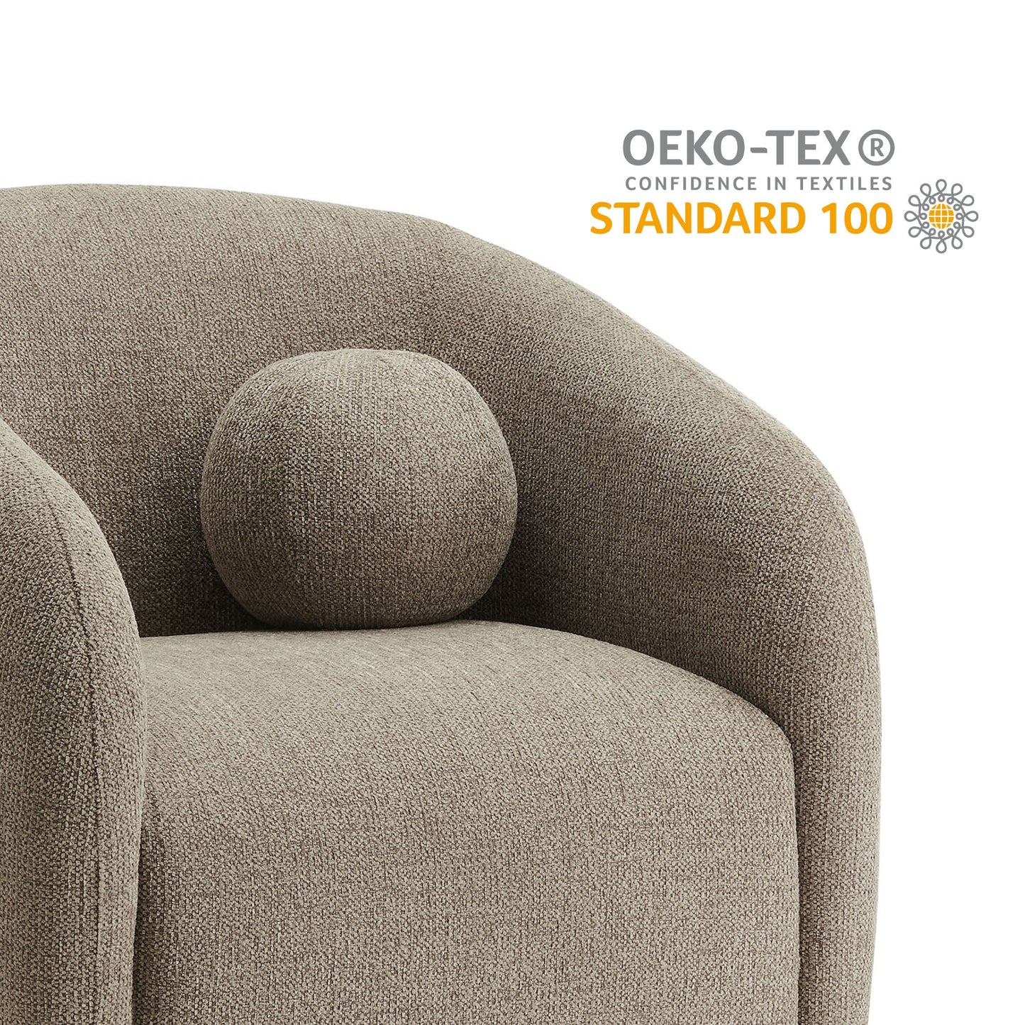 Holland Swivel Chenille Fabric Armchair by Modway
