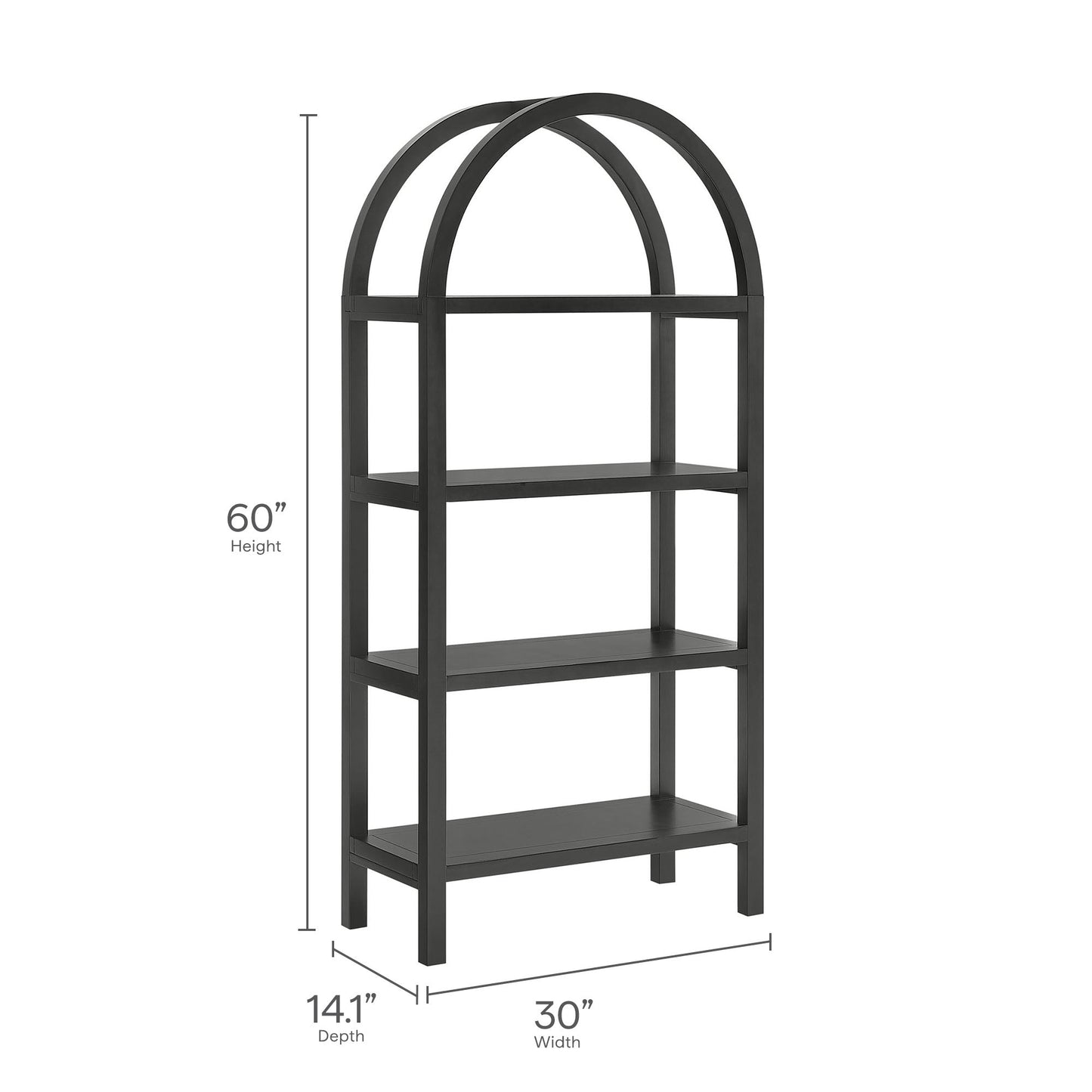 Vexley 60 Inch Arched Bookshelf by Modway