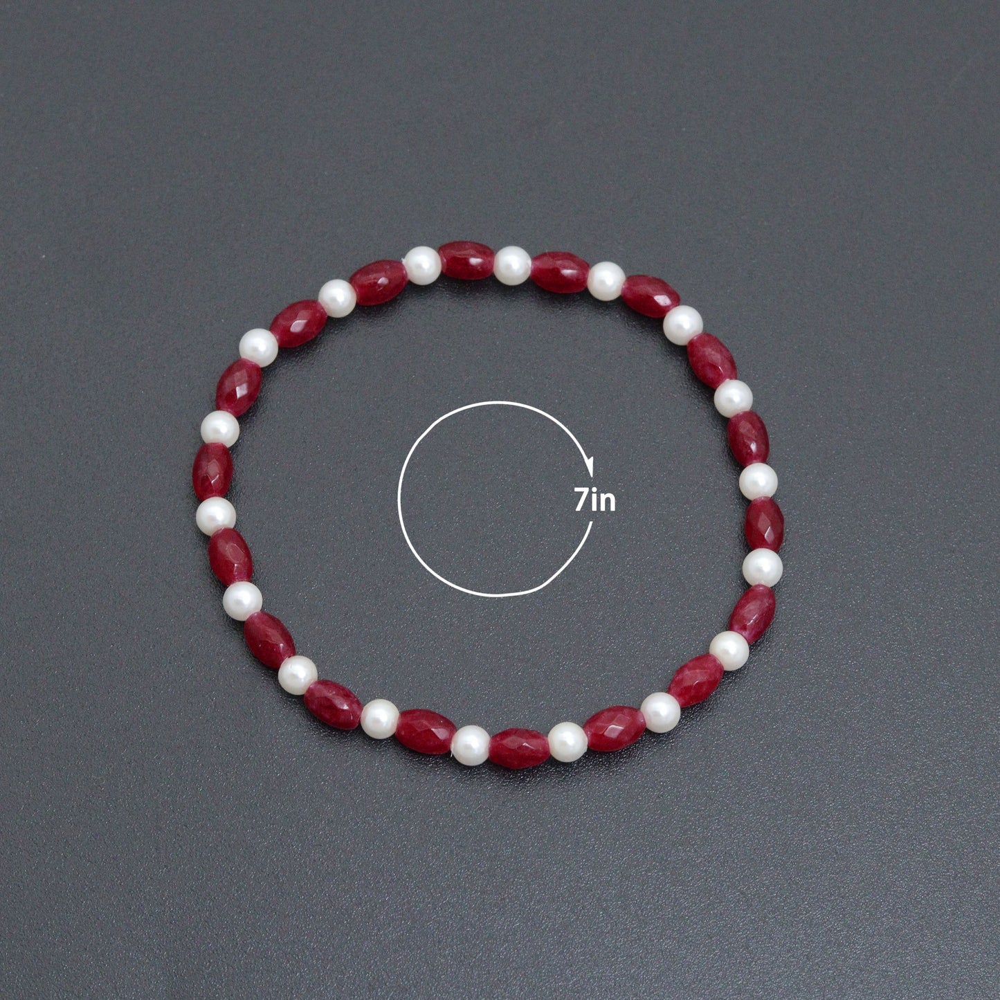 4x6mm Faceted Barrel Jade Stretchy Bracelet, Sku#EF698
