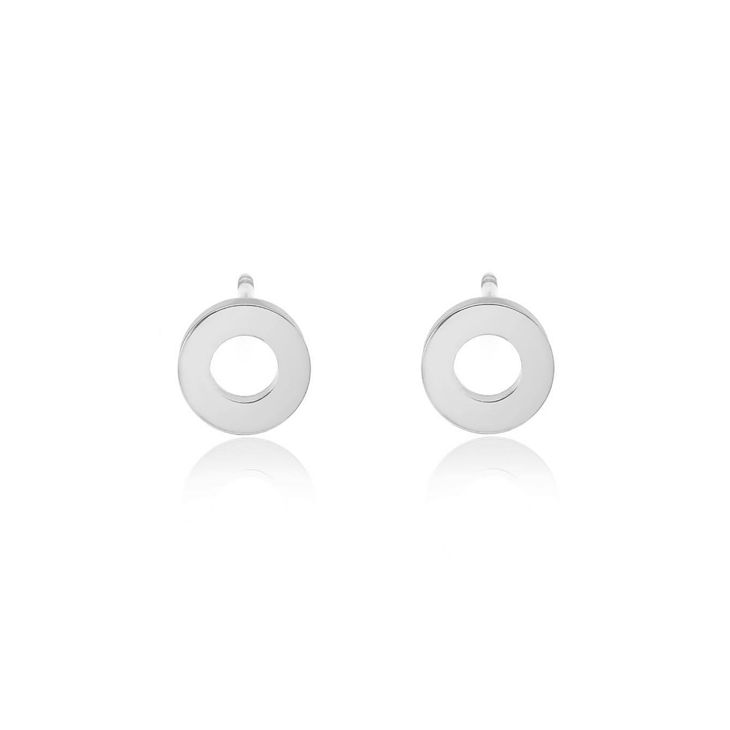 ER001W B.Tiff Open Circle Stud Earrings