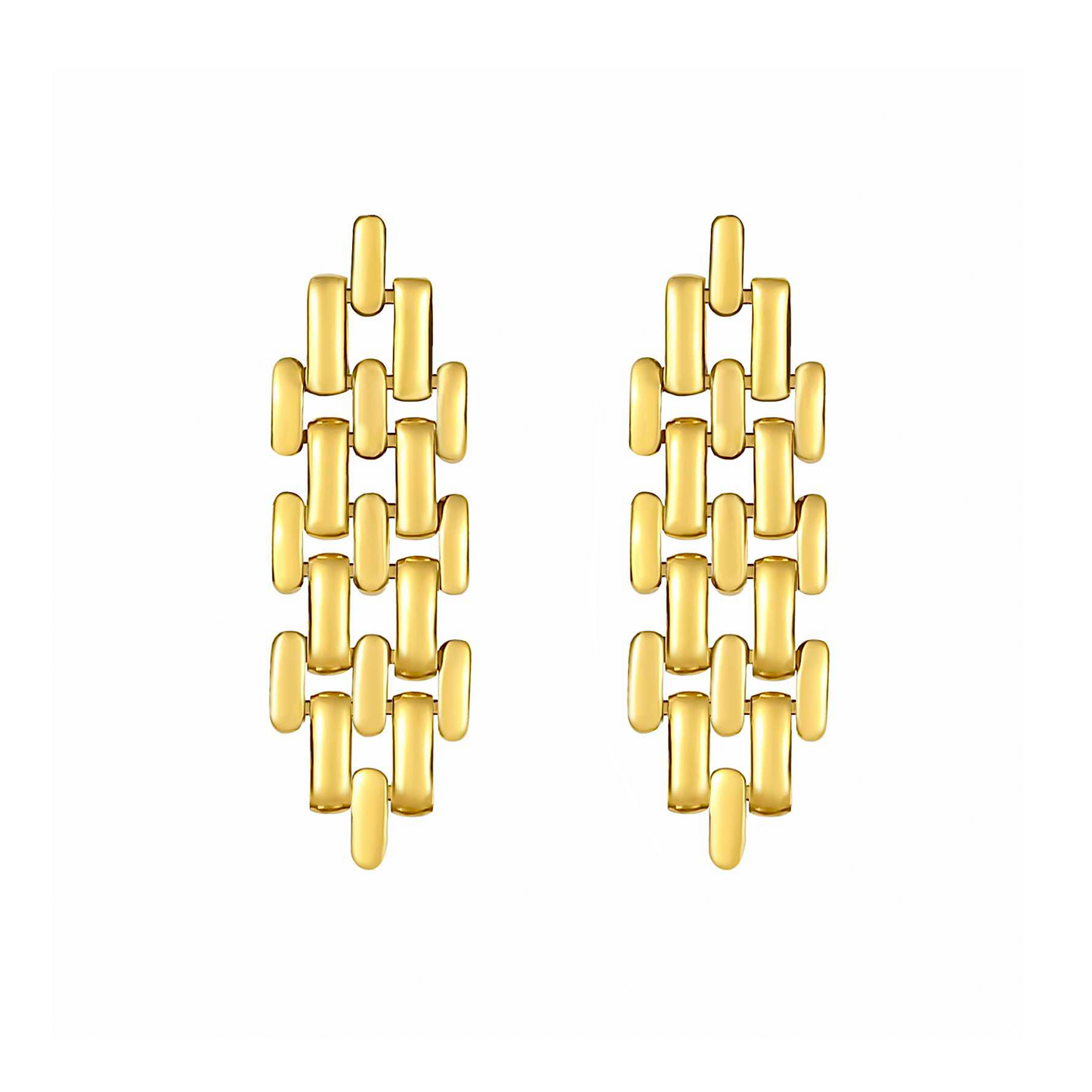 ER004G B.Tiff Gold Ripple Earrings