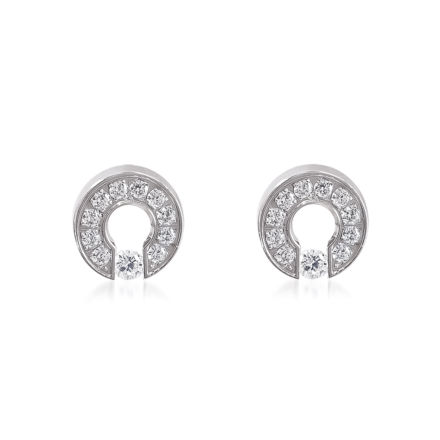 ER118W B.Tiff Pavé Barrel Earrings