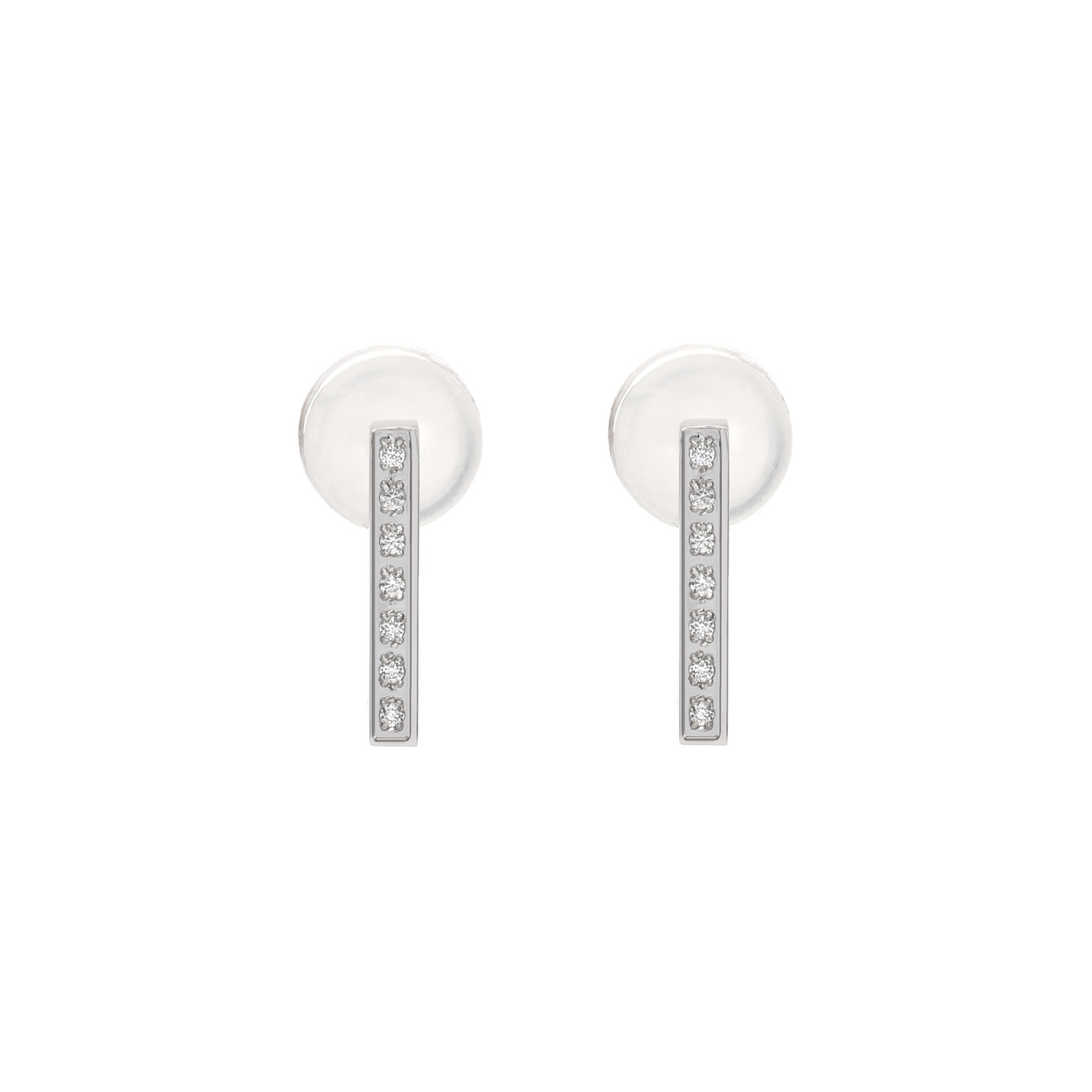 ER246W B.Tiff Pavé L-Bar Earrings