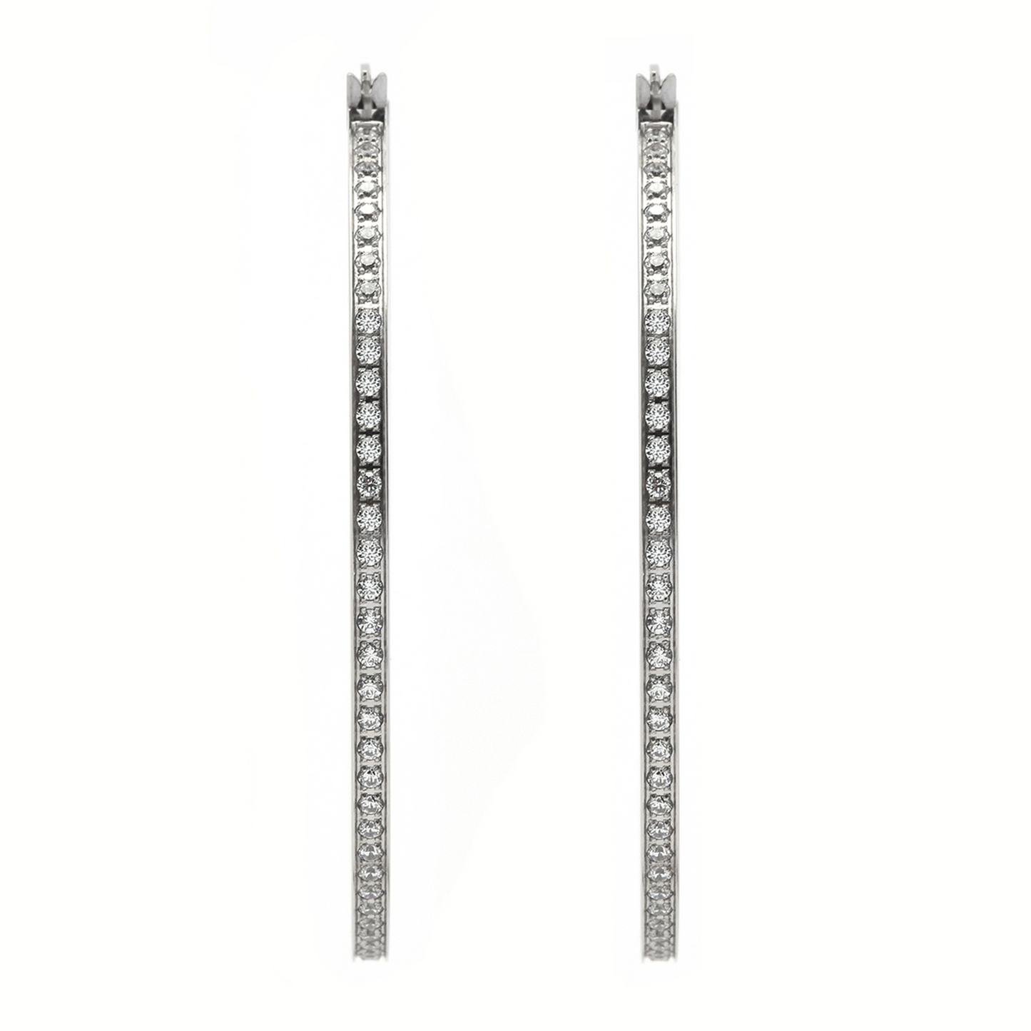 ER322W B.Tiff Pavé 146-Stone Big Hoop Earrings
