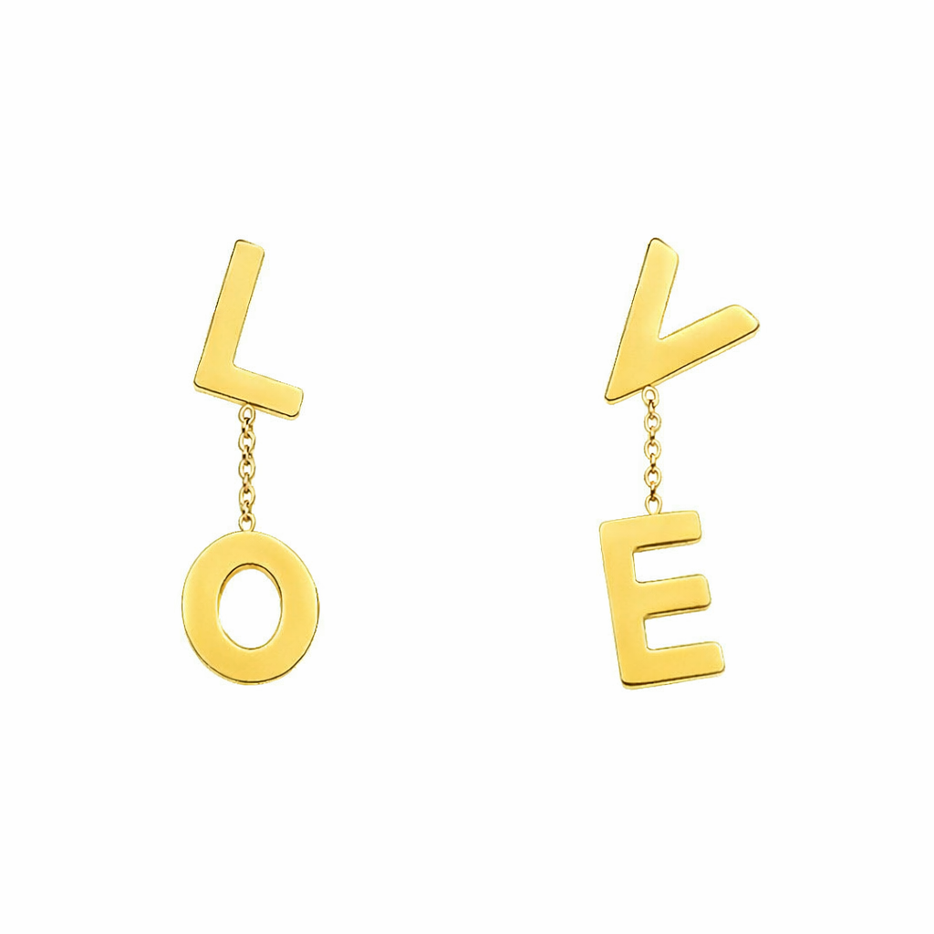 ERloveG B.Tiff Gold Love Earrings