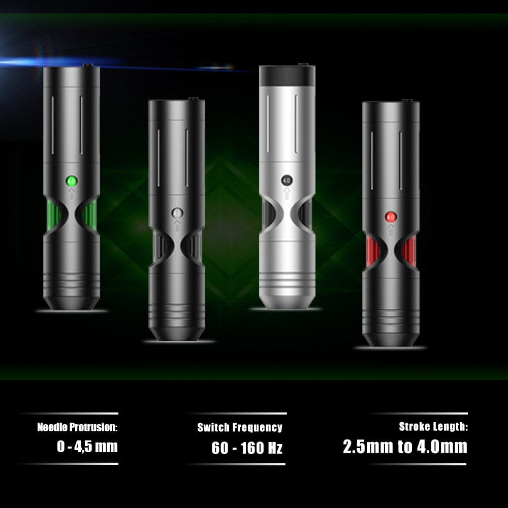 Machine à tatouer sans fil EZ P3 à batterie avec six options de course réglables