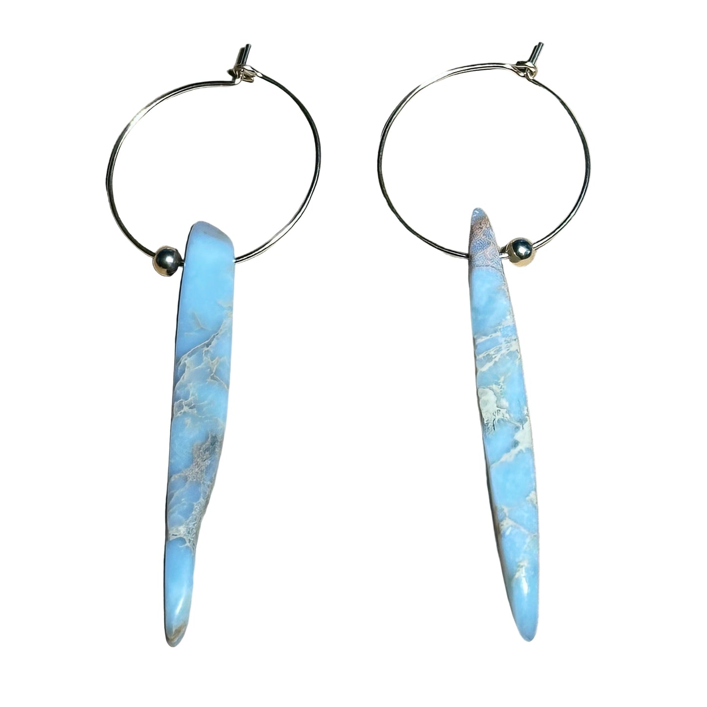 African Opal Spear Bertoni Earrings - 14k Gold Filled Sterling Silver