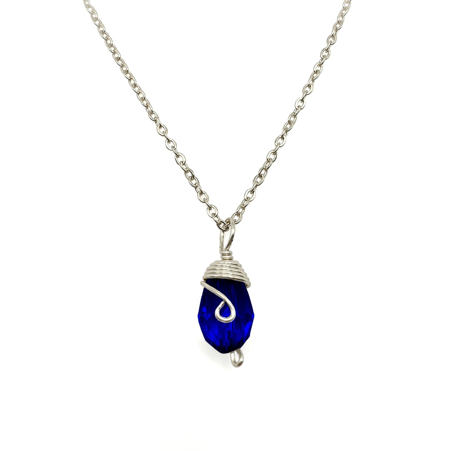 Silver Birthstone necklace